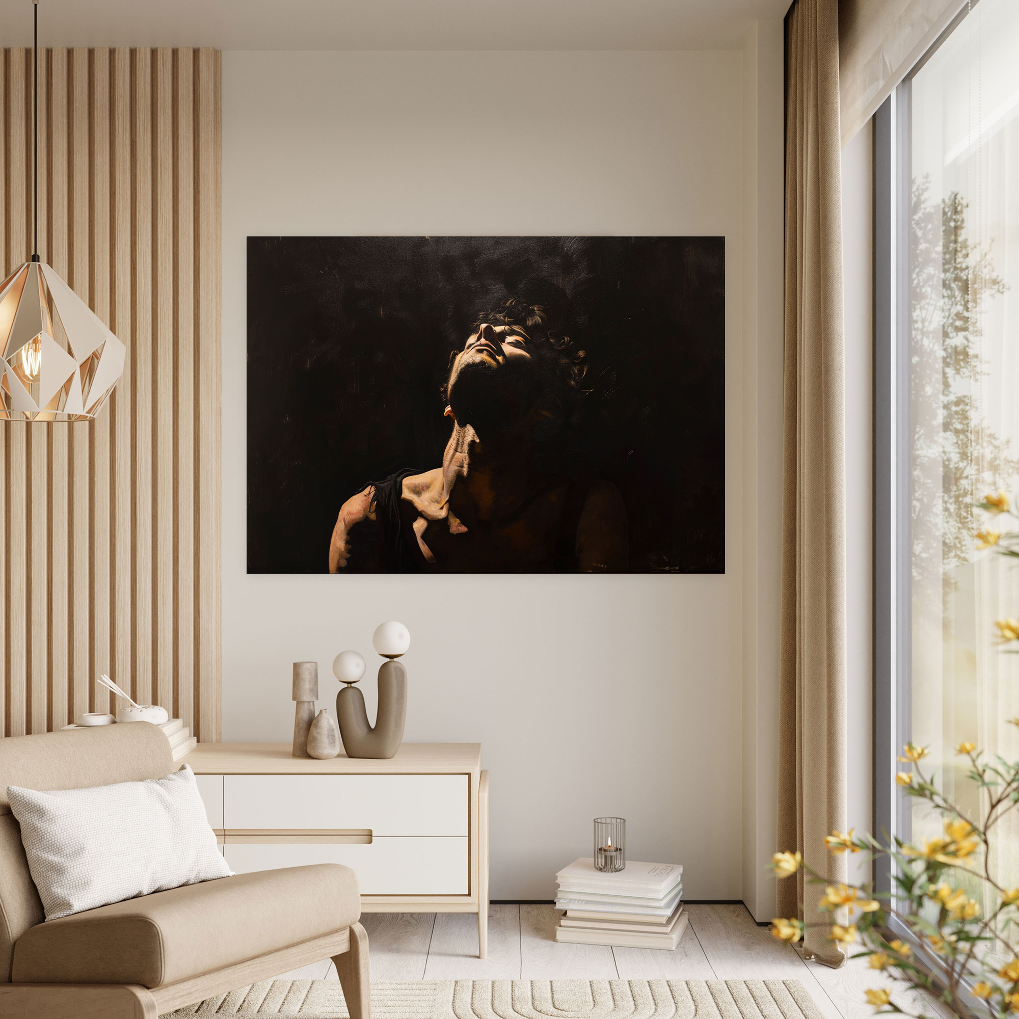 Caravaggio Tarzı Kanvas Tablo - Caravaggio Duvar Dekorasyonu Kanvas Duvar Sanatı