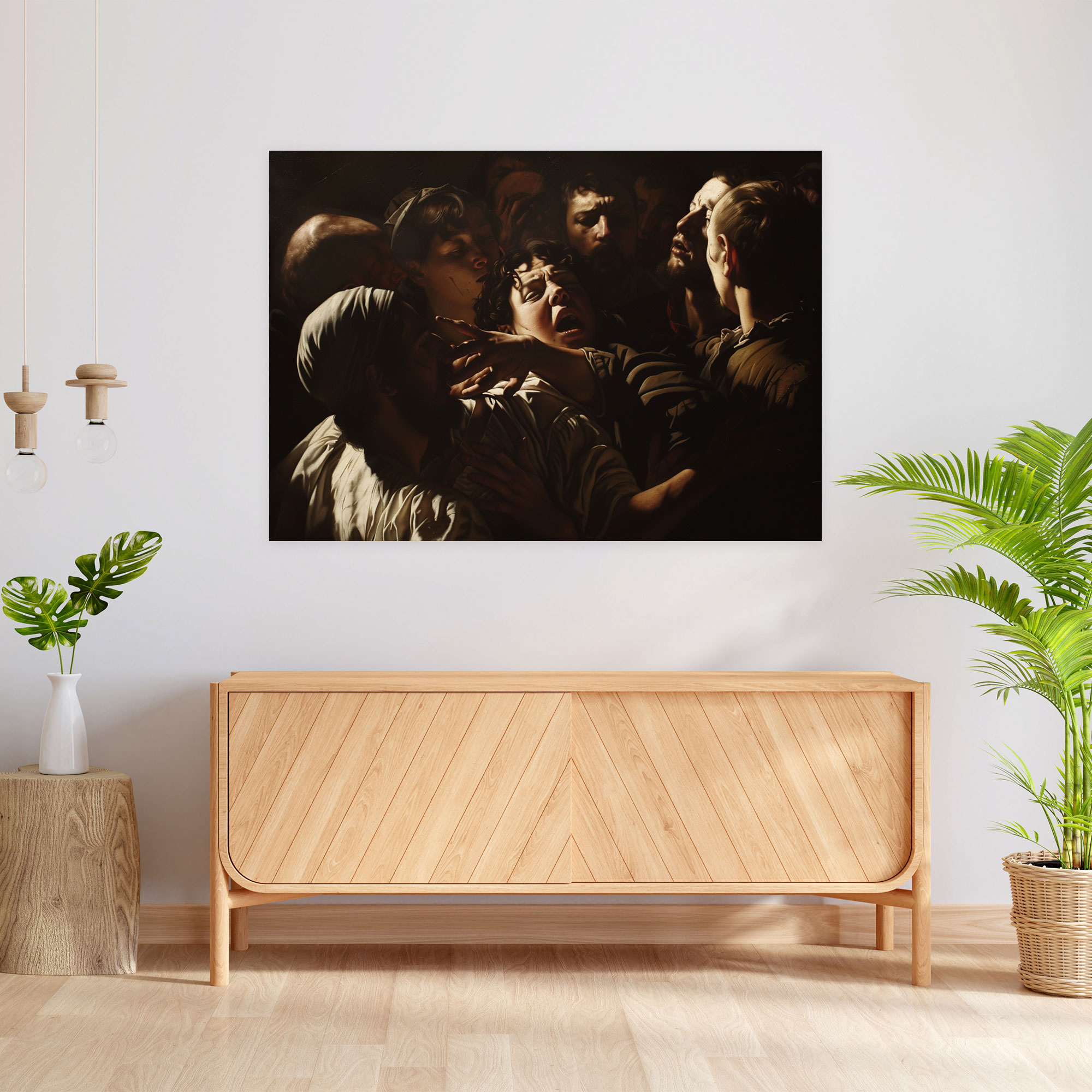 Caravaggio Tarzı Duvar Dekorasyonu - Kanvas Duvar Sanatı