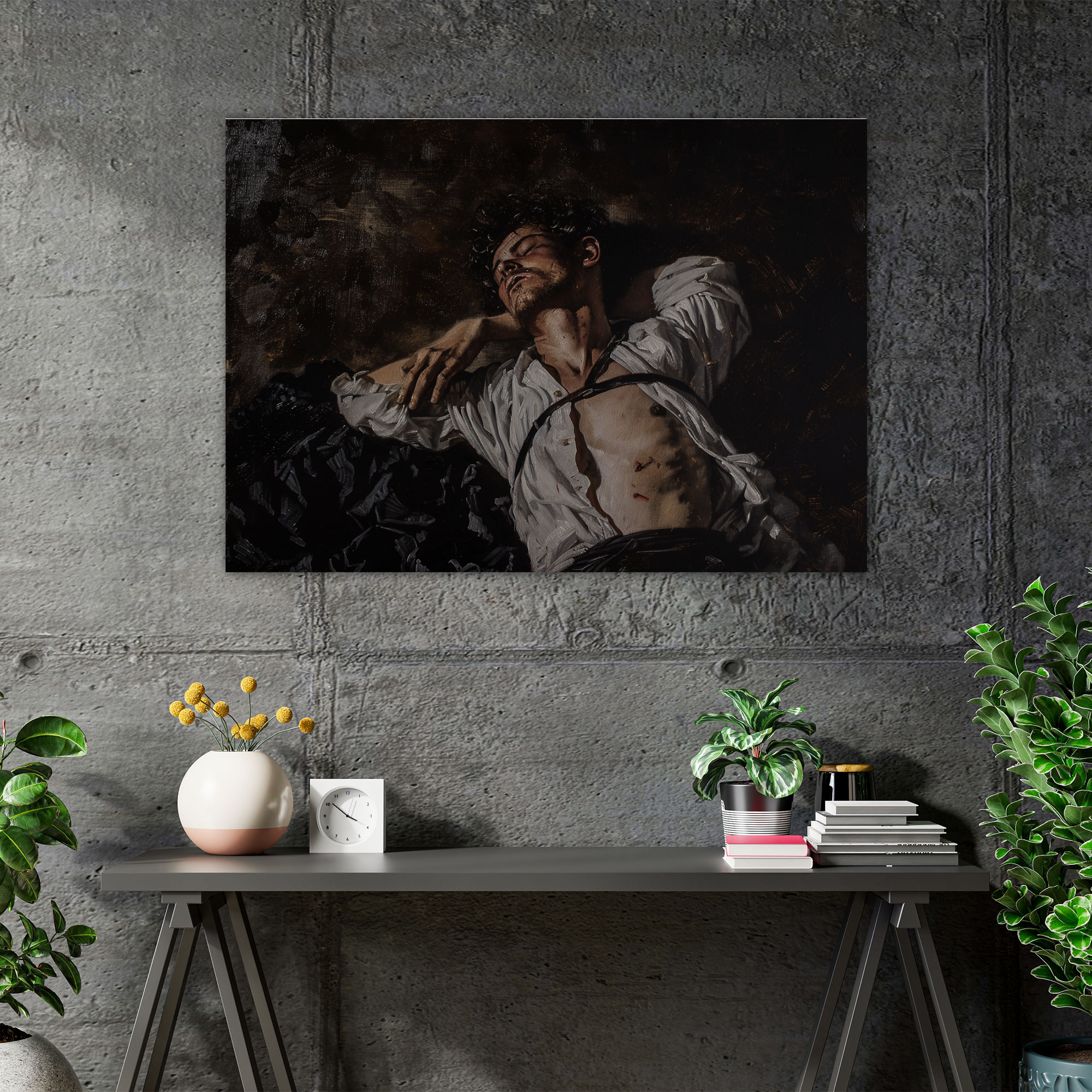 Caravaggio Tarzı Kanvas Tablo - Duvar Sanatı Ev Dekorasyonu