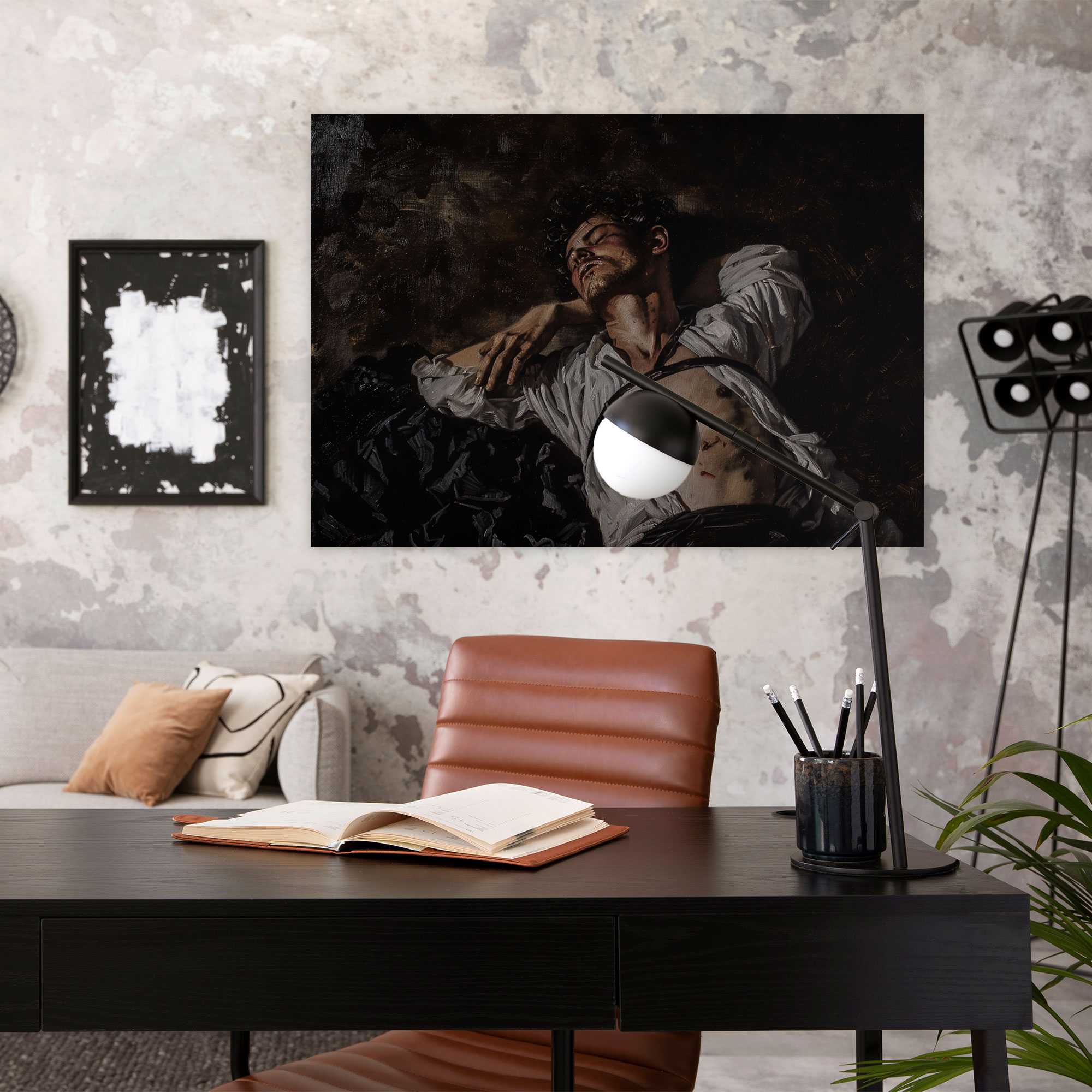 Caravaggio Tarzı Kanvas Tablo - Duvar Sanatı Ev Dekorasyonu