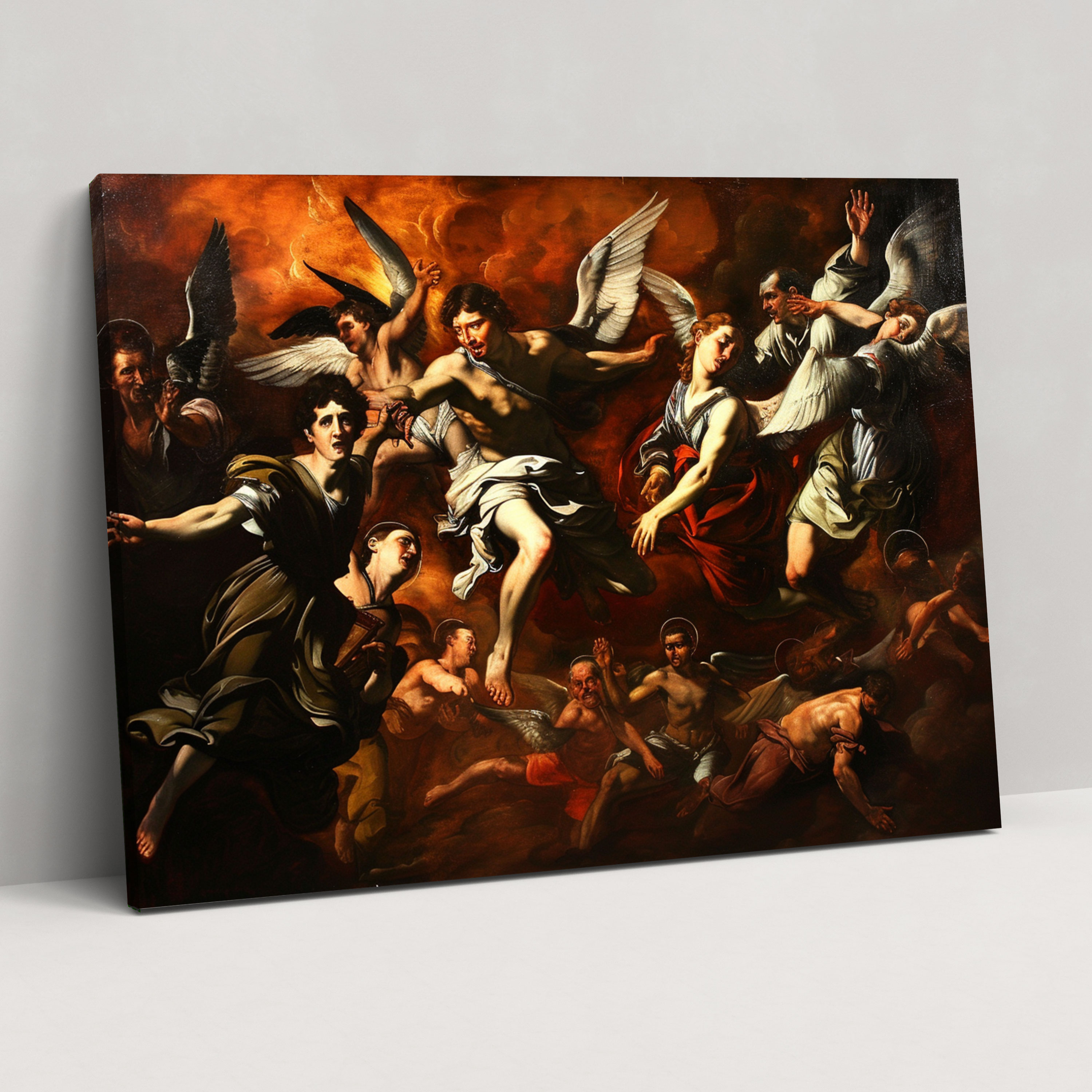 Caravaggio Style Canvas Print: Biblical Angels And Demons Wall Decoration - Caravaggio, Home Decoration, Canvas Print, Canvas Wall Art