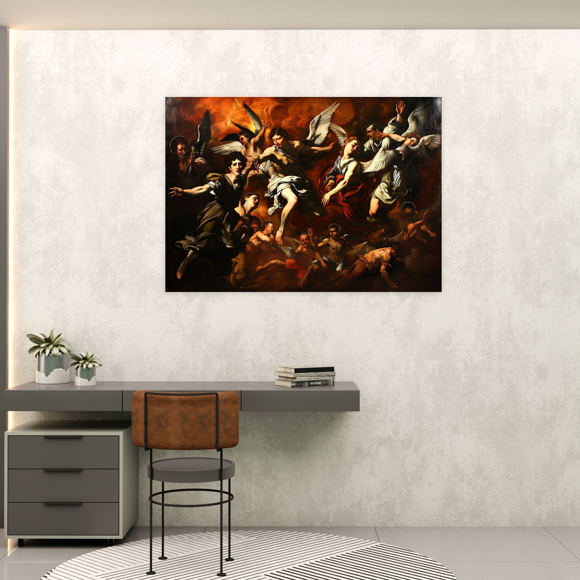 Caravaggio Style Canvas Print: Biblical Angels And Demons Wall Decoration - Caravaggio, Home Decoration, Canvas Print, Canvas Wall Art