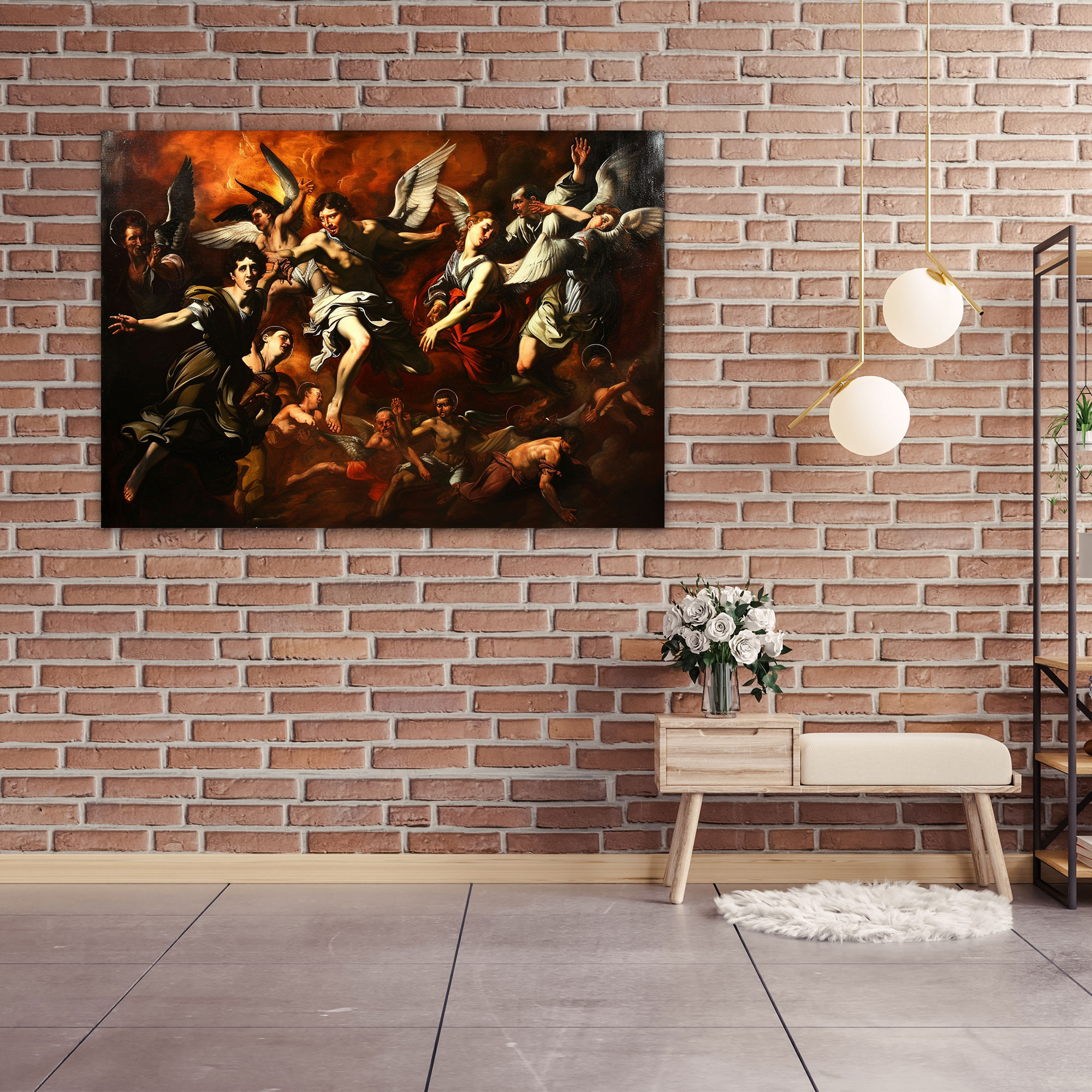 Caravaggio Style Canvas Print: Biblical Angels And Demons Wall Decoration - Caravaggio, Home Decoration, Canvas Print, Canvas Wall Art
