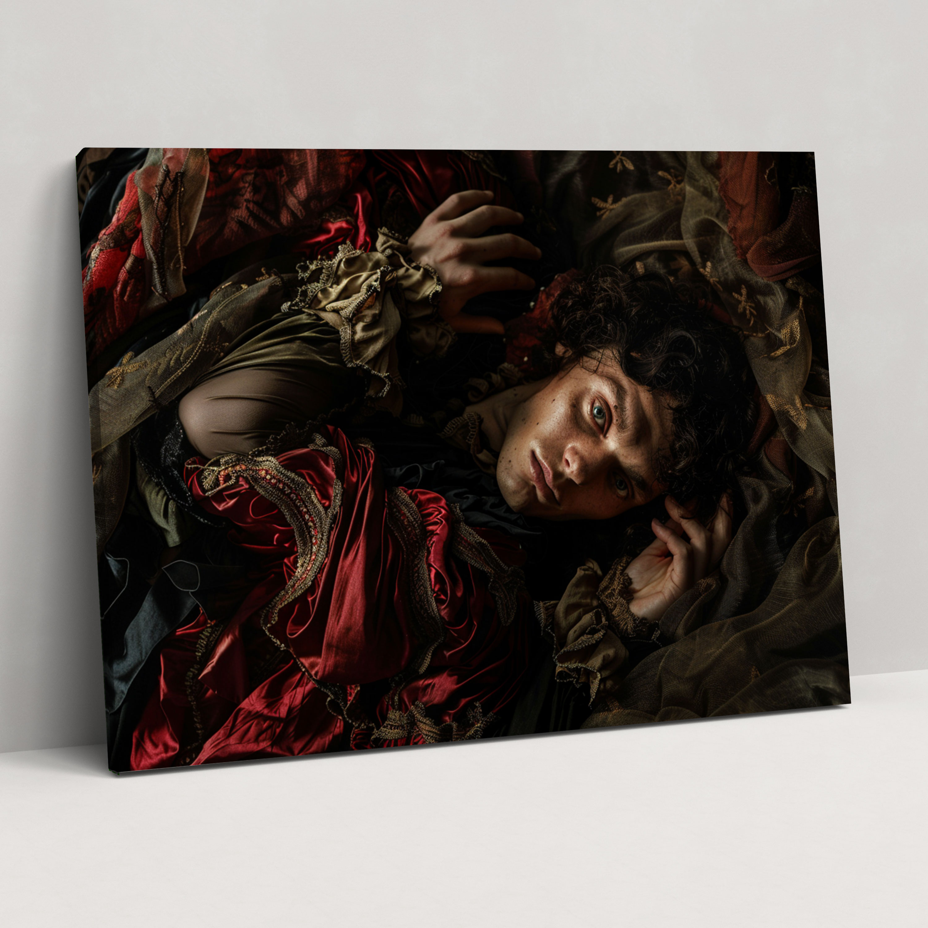 Caravaggio Style Wall Decoration: Dramatic Figure Portrait Canvas Print - Caravaggio, Canvas, Canvas Print, Wall Art