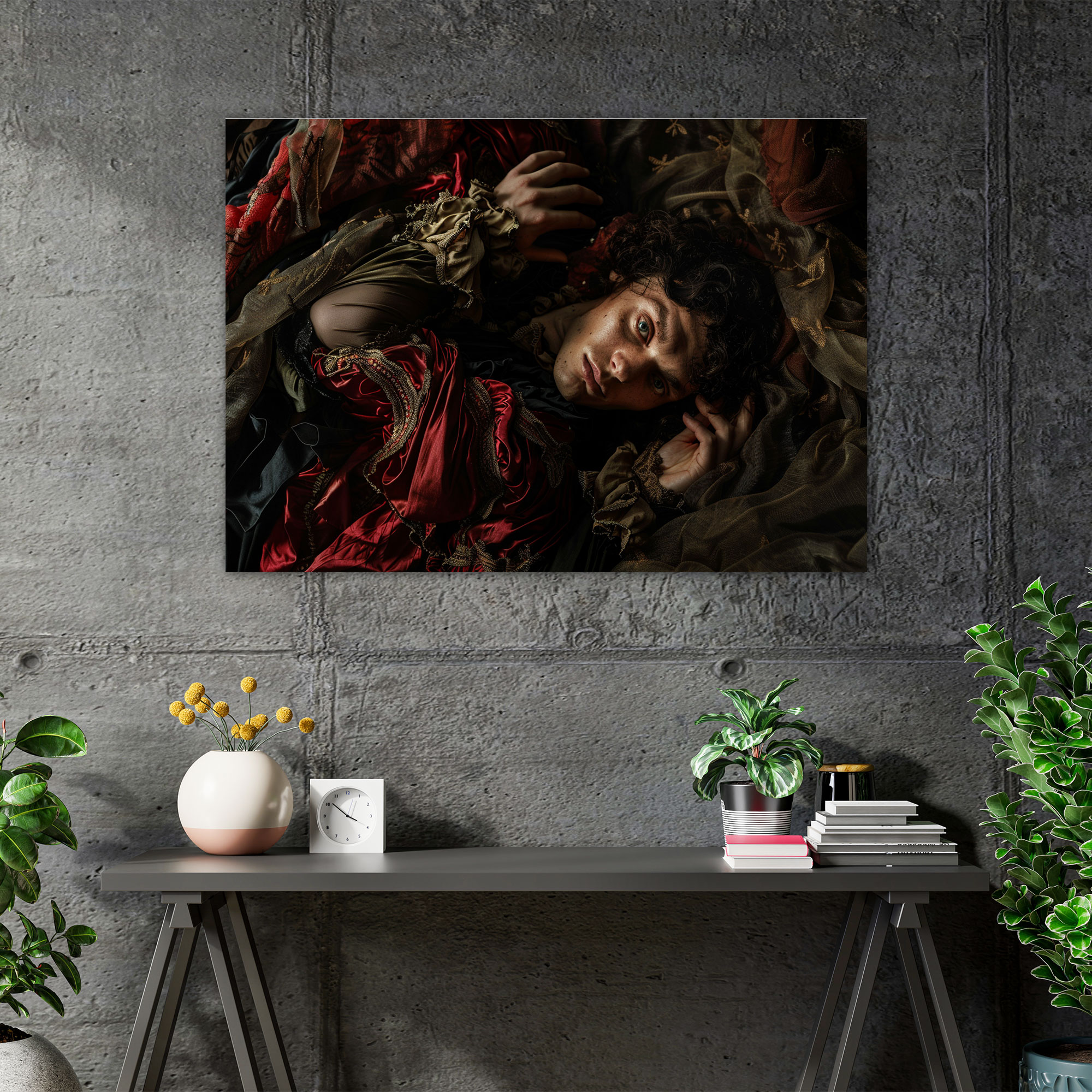 Caravaggio Style Wall Decoration: Dramatic Figure Portrait Canvas Print - Caravaggio, Canvas, Canvas Print, Wall Art