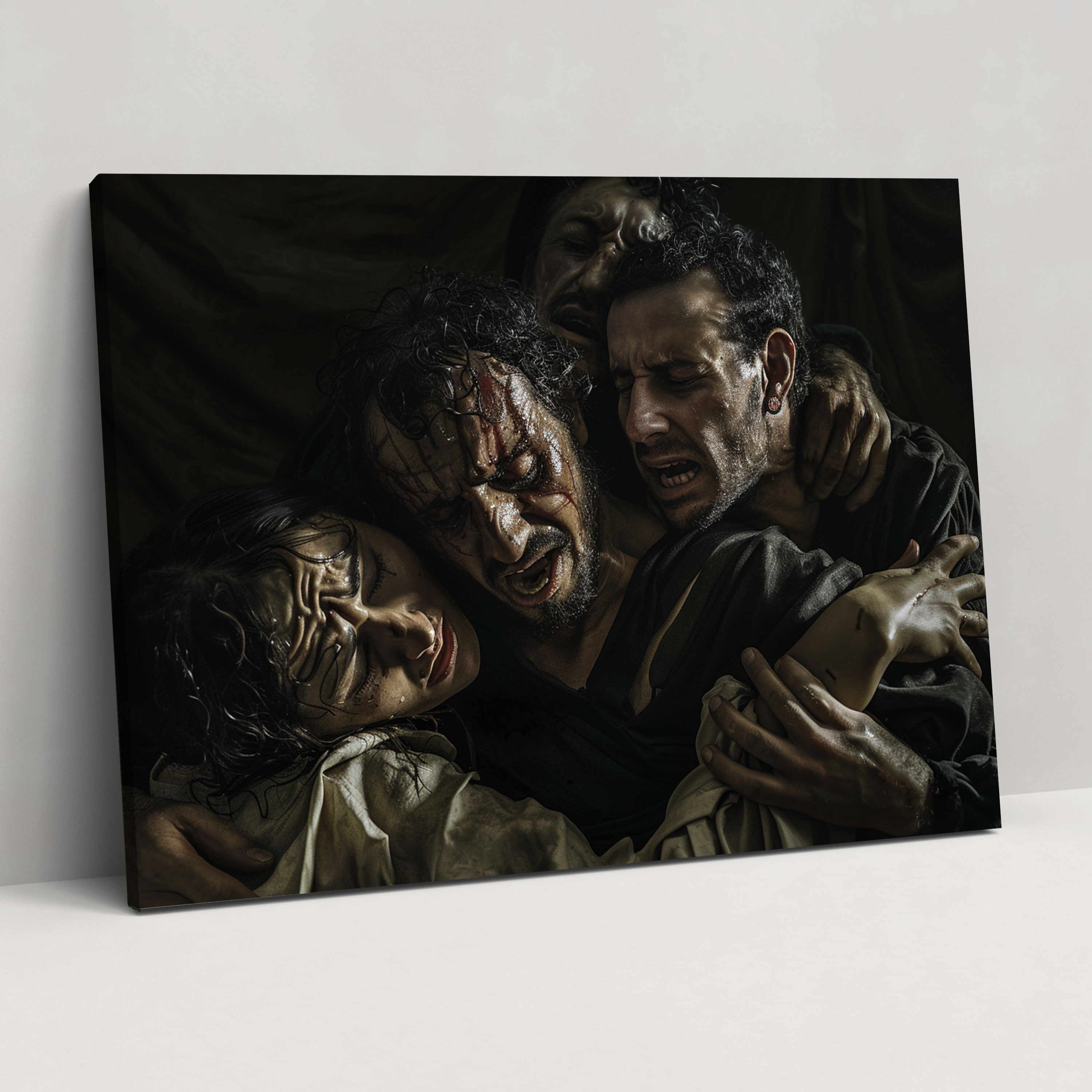 Caravaggio Style Canvas Print: Religious Scene Emotional Expression Wall Art - Caravaggio, Caravaggio Style, Wall Decoration, Canvas Wall Art