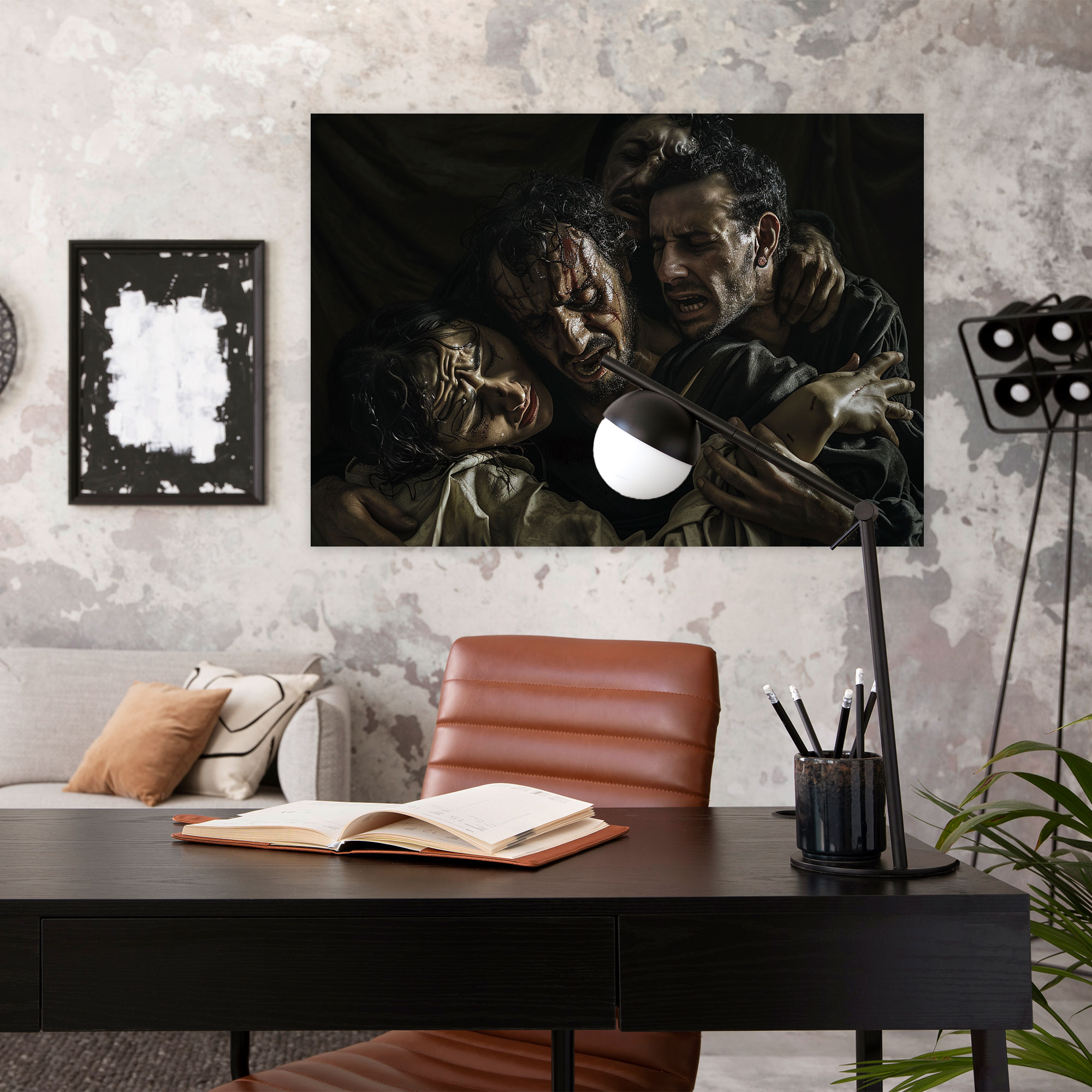 Caravaggio Style Canvas Print: Religious Scene Emotional Expression Wall Art - Caravaggio, Caravaggio Style, Wall Decoration, Canvas Wall Art