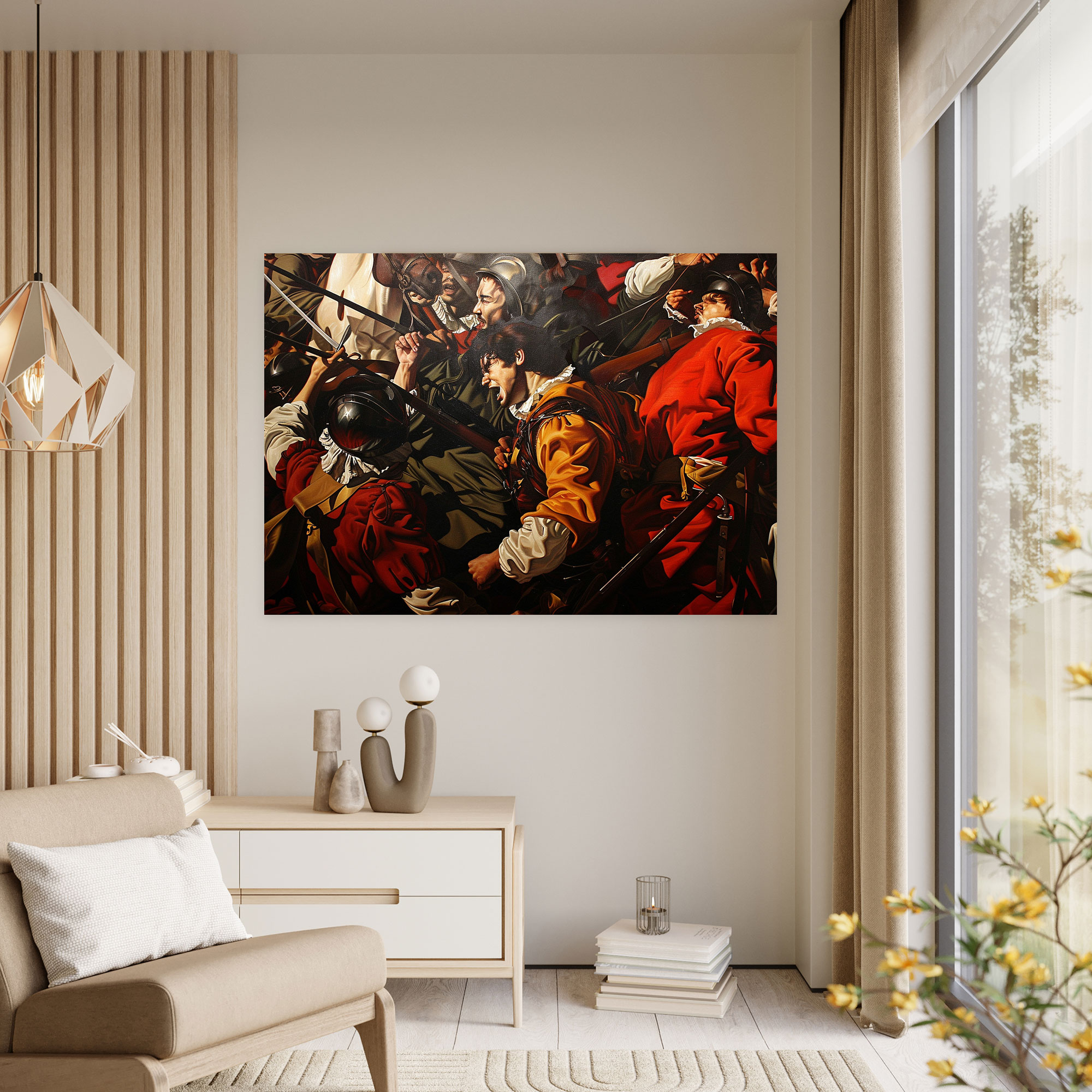 Caravaggio Style Wall Art: Historical Battle Scene Canvas Print - Caravaggio, Canvas Wall Art, Wall Decoration, Wall Art