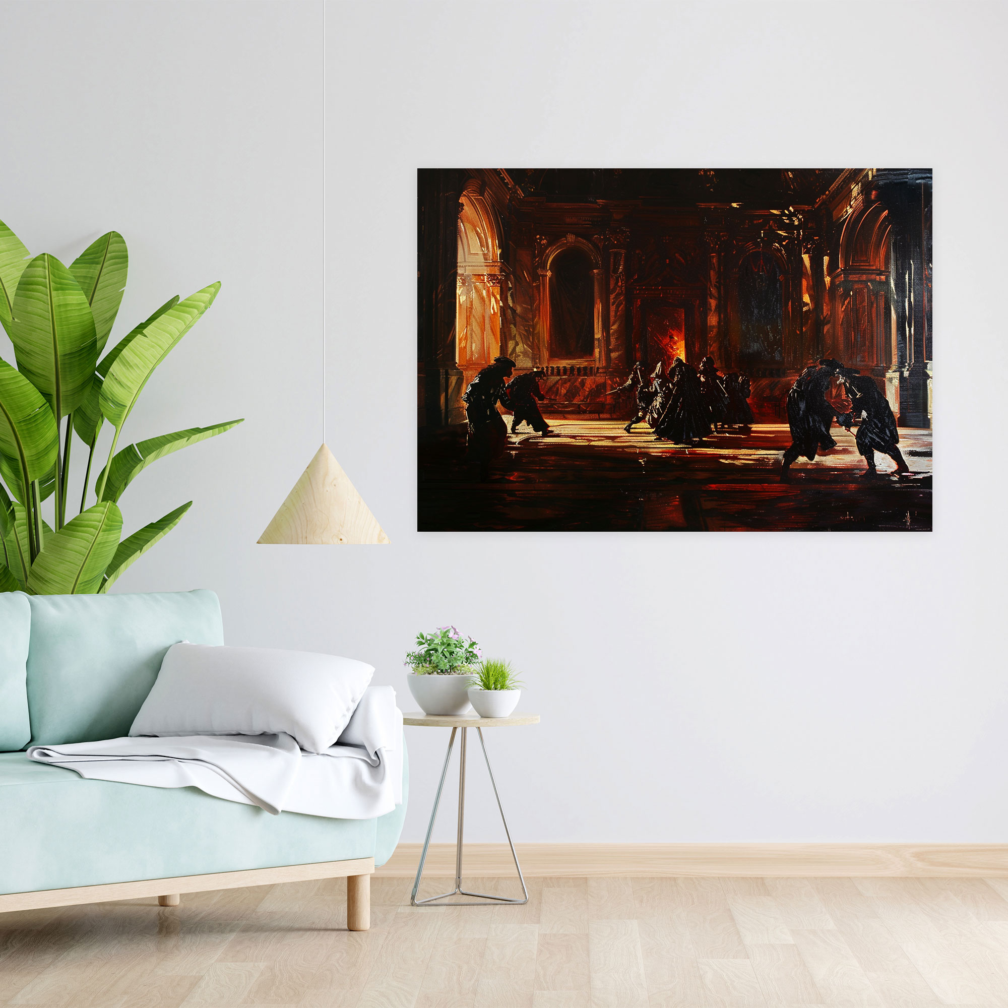 Caravaggio Style Wall Art: Theatrical Dramatic Scene Canvas Print - Caravaggio, Home Decoration, Wall Decoration, Wall Art