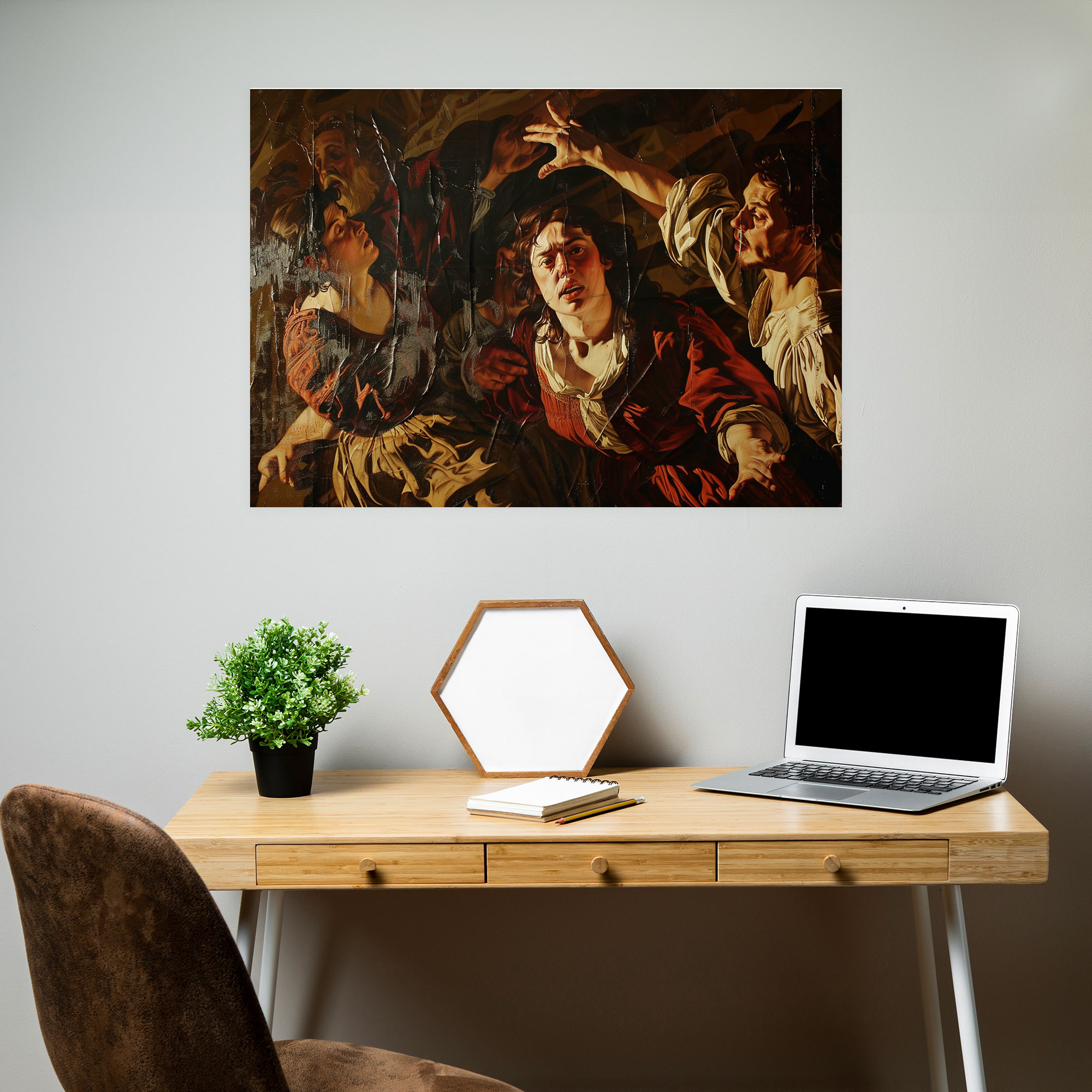 Caravaggio Style Canvas Print - Caravaggio, Wall Decoration, Wall Art, Canvas Wall Art