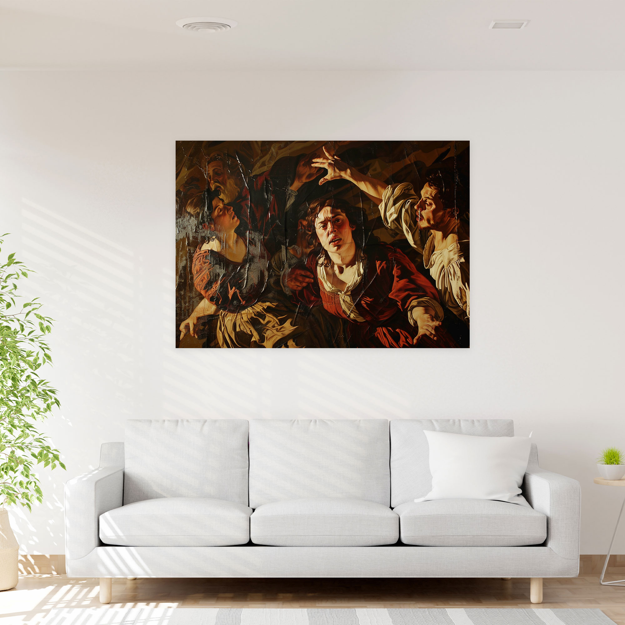 Caravaggio Style Canvas Print - Caravaggio, Wall Decoration, Wall Art, Canvas Wall Art