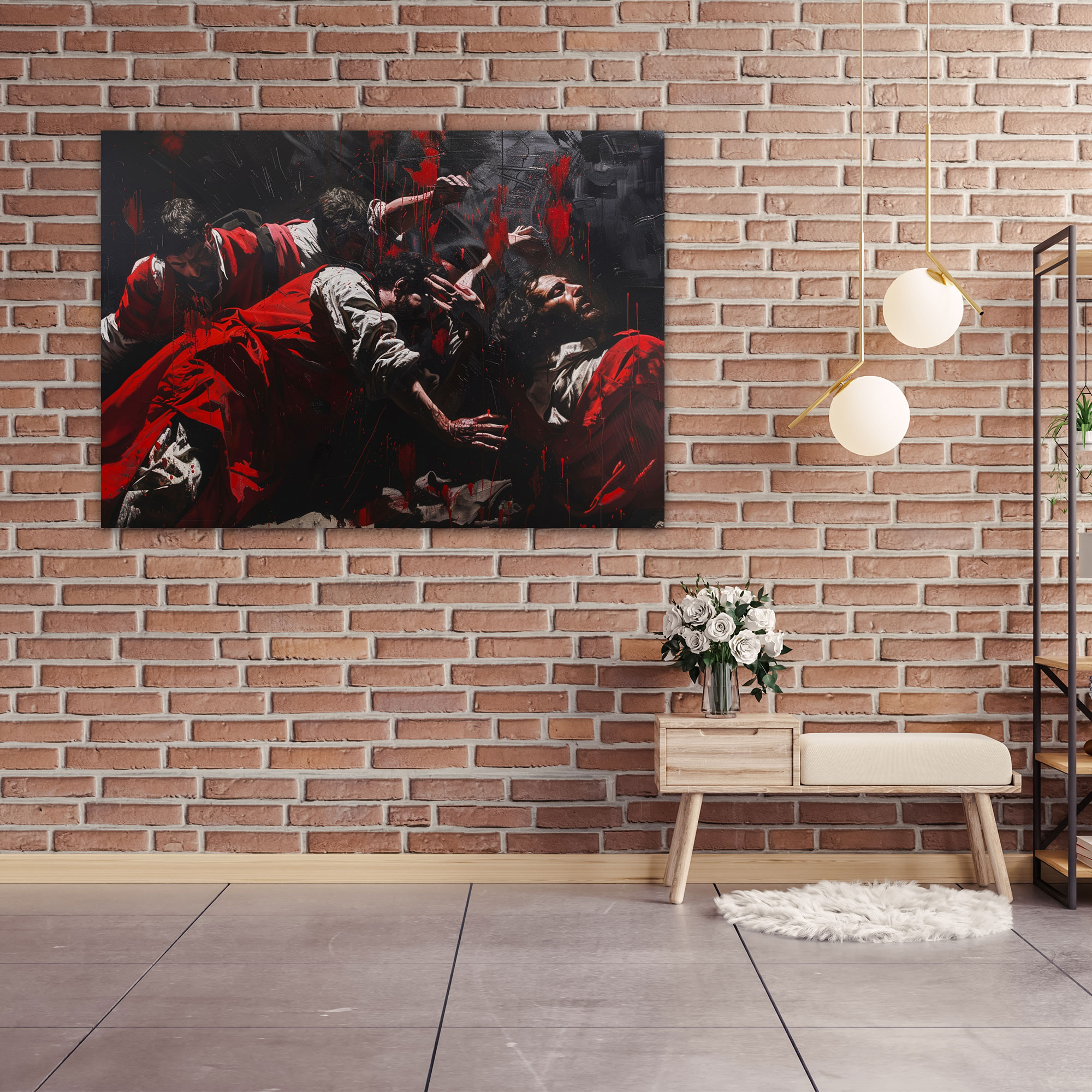 Caravaggio Tarzı Duvar Dekorasyonu - Kanvas Tablo Duvar Sanatı