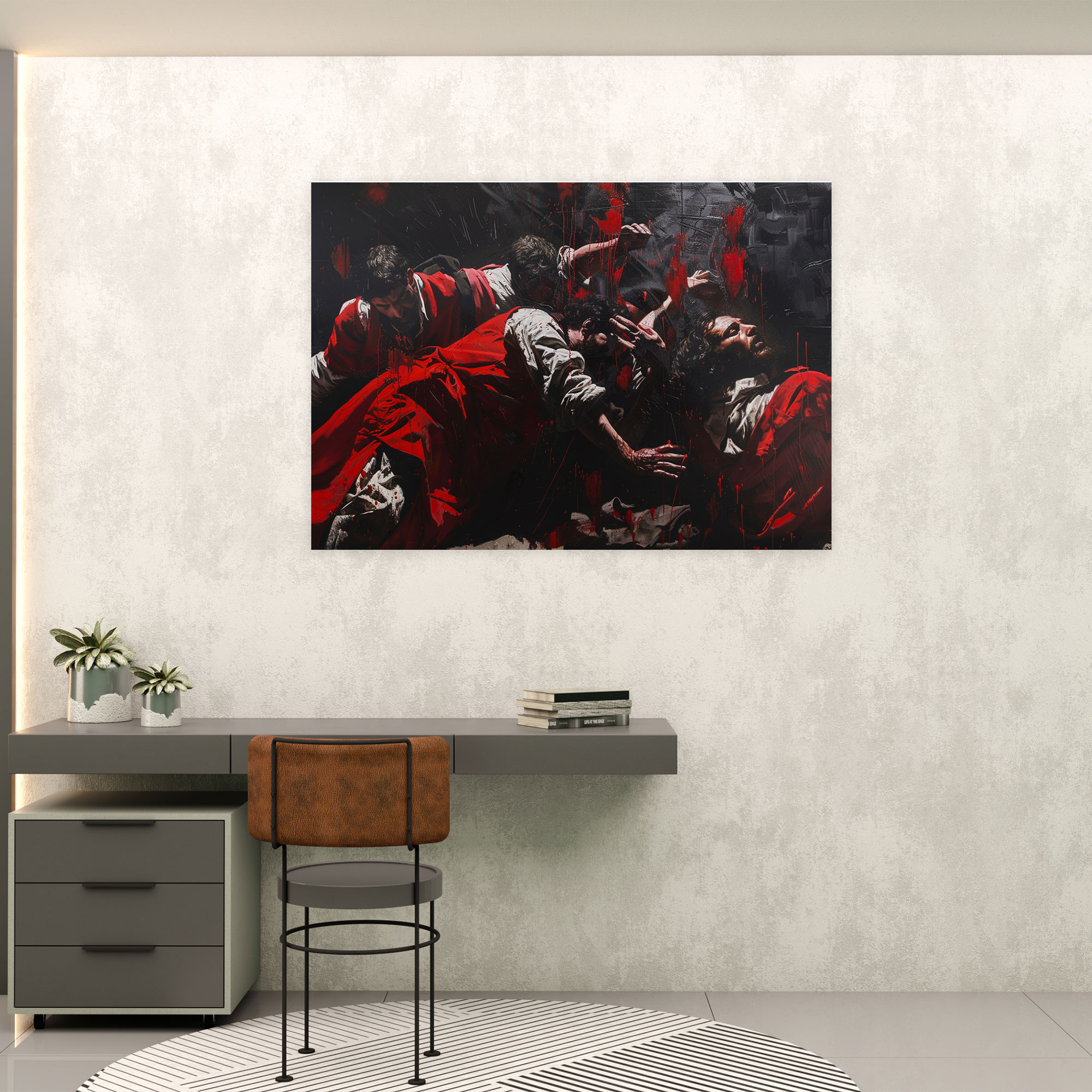 Caravaggio Tarzı Duvar Dekorasyonu - Kanvas Tablo Duvar Sanatı