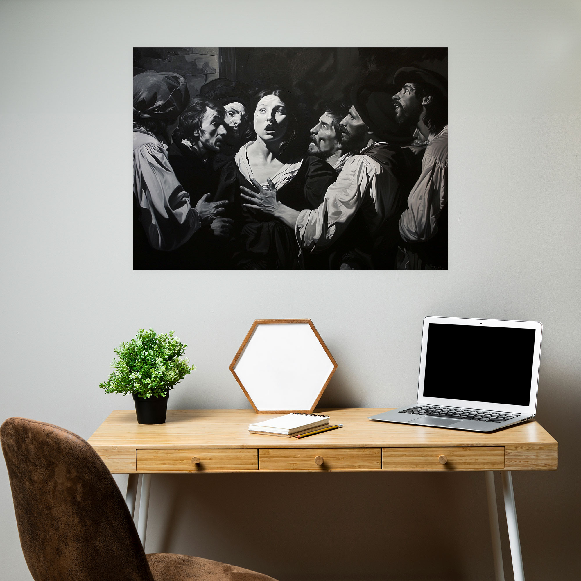 Caravaggio Style Canvas Print - Caravaggio, Canvas Wall Art, Wall Art, Home Decoration