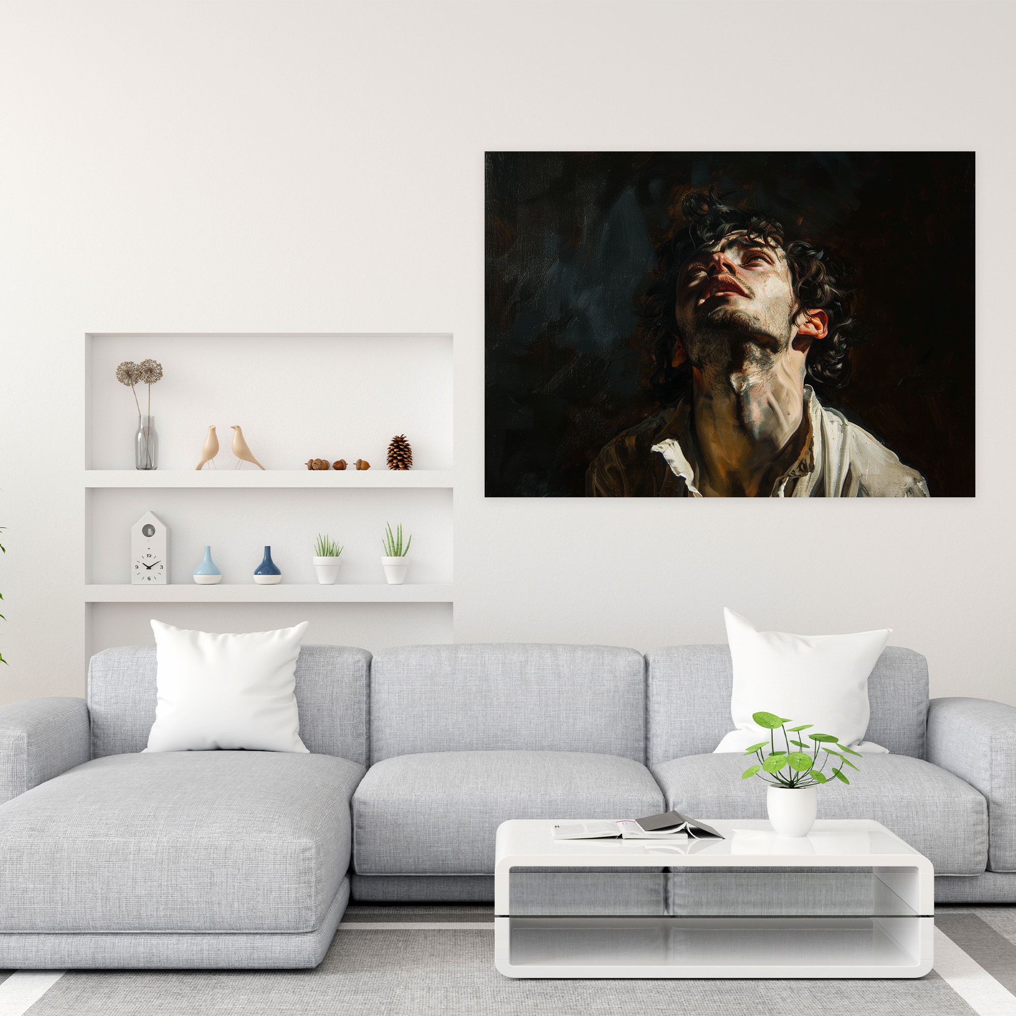 Caravaggio Style Wall Decoration - Caravaggio, Contemplation, Canvas Print, Home Decoration