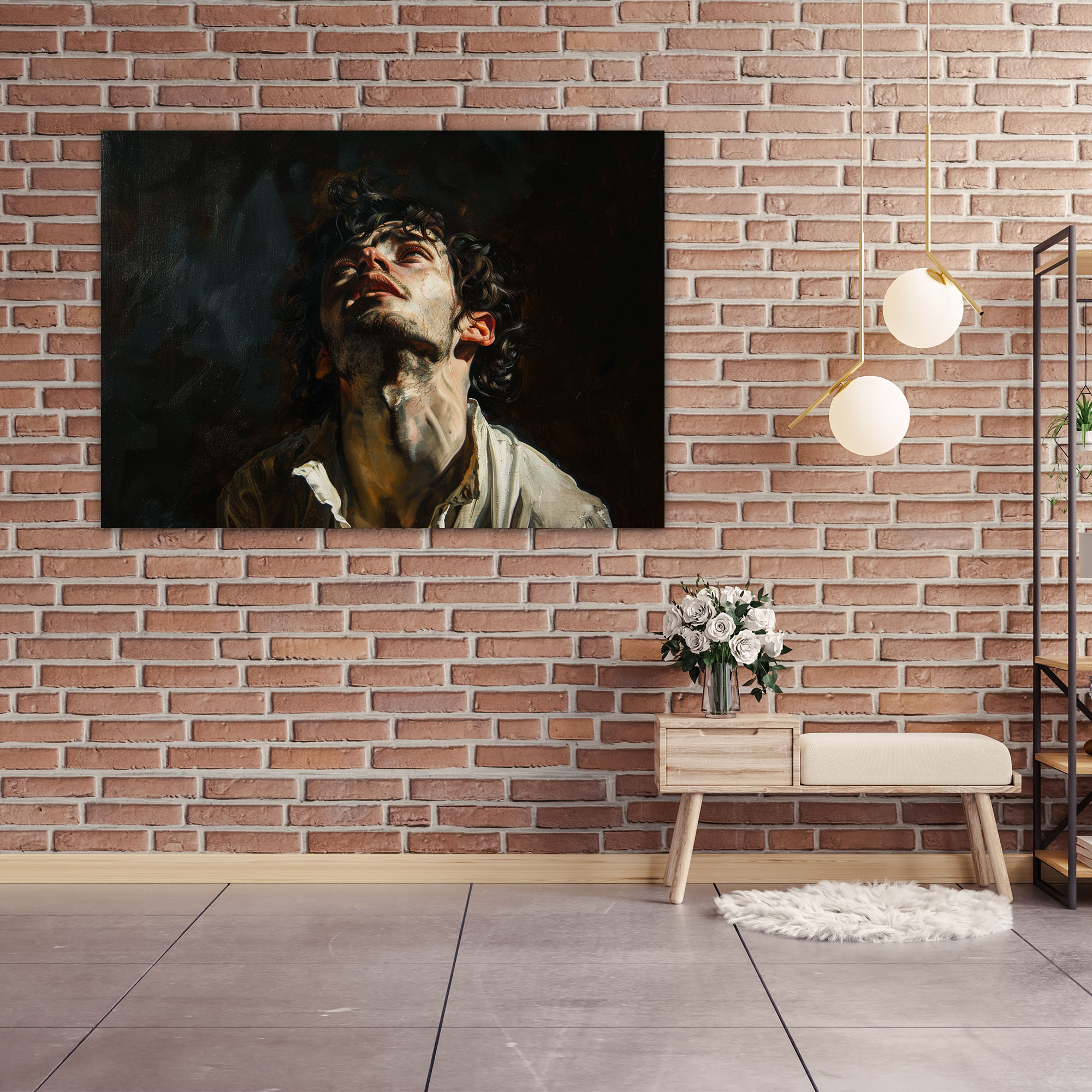 Caravaggio Style Wall Decoration - Caravaggio, Contemplation, Canvas Print, Home Decoration