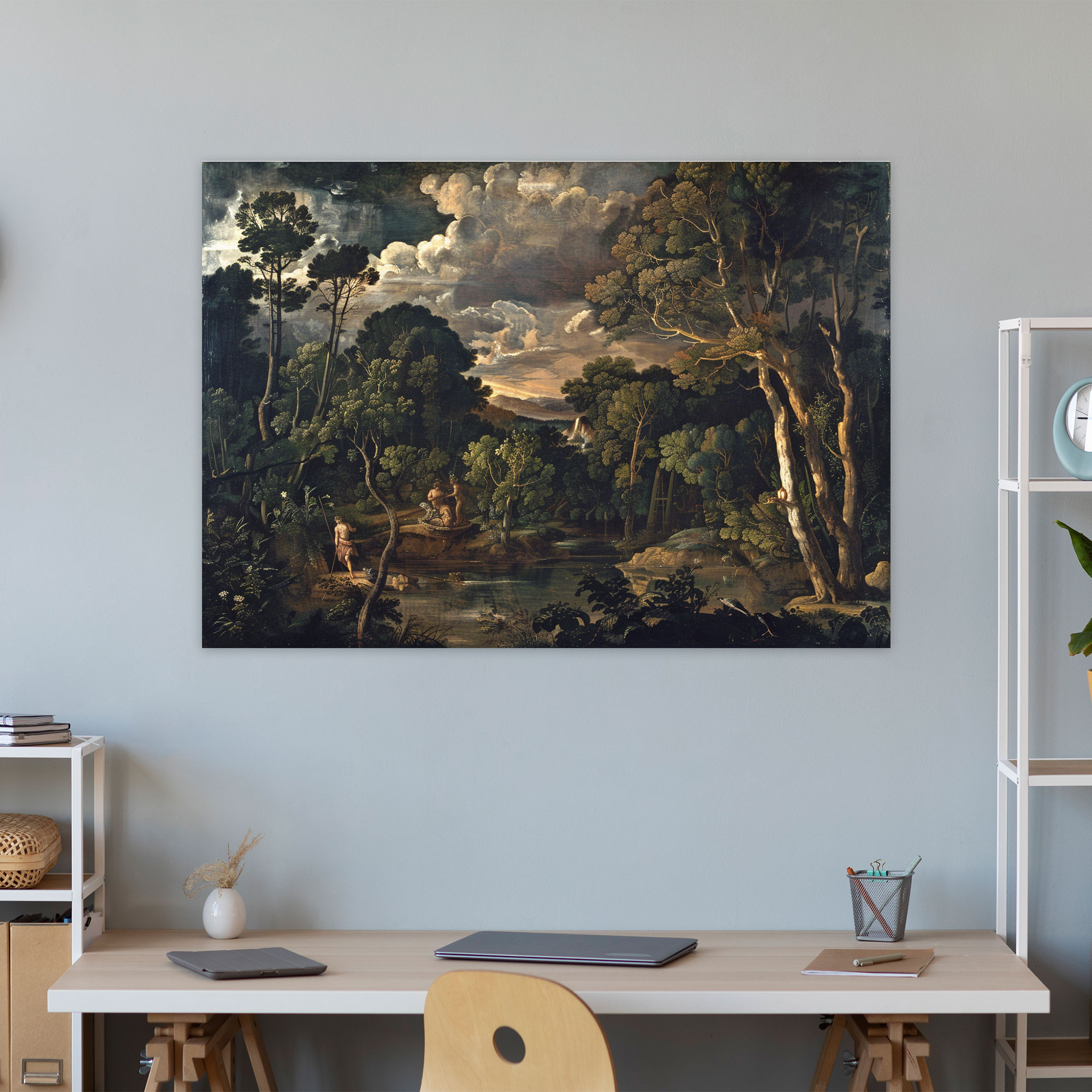 Caravaggio Style Wall Decoration - Caravaggio, Landscape, Dramatic Skies, Canvas