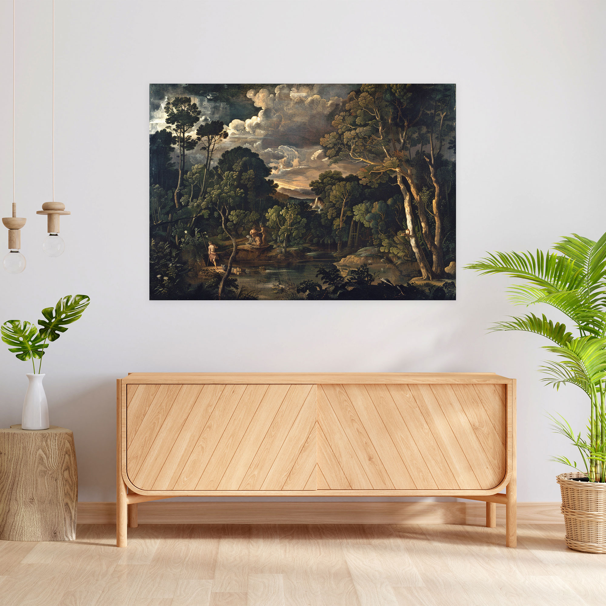 Caravaggio Style Wall Decoration - Caravaggio, Landscape, Dramatic Skies, Canvas