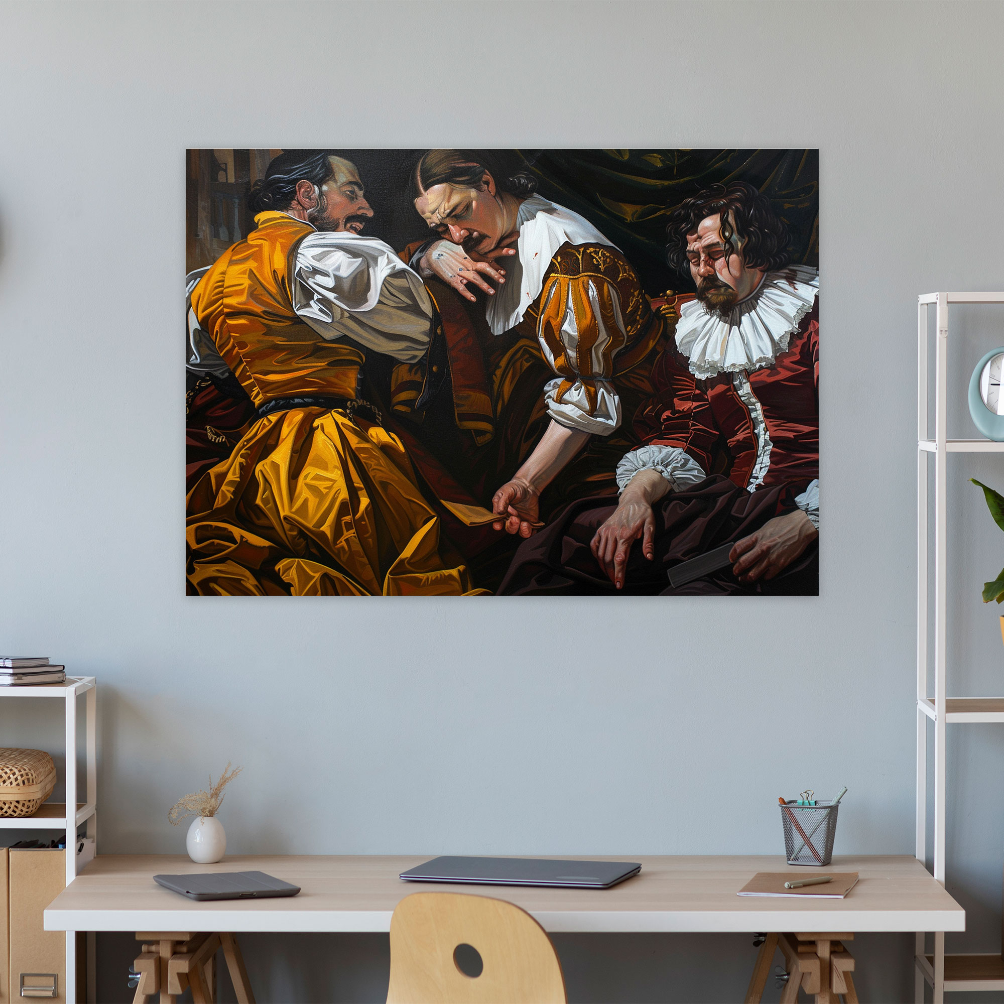 Caravaggio Style Wall Decoration - Caravaggio, Wall Decoration, Canvas Print, Home Decoration
