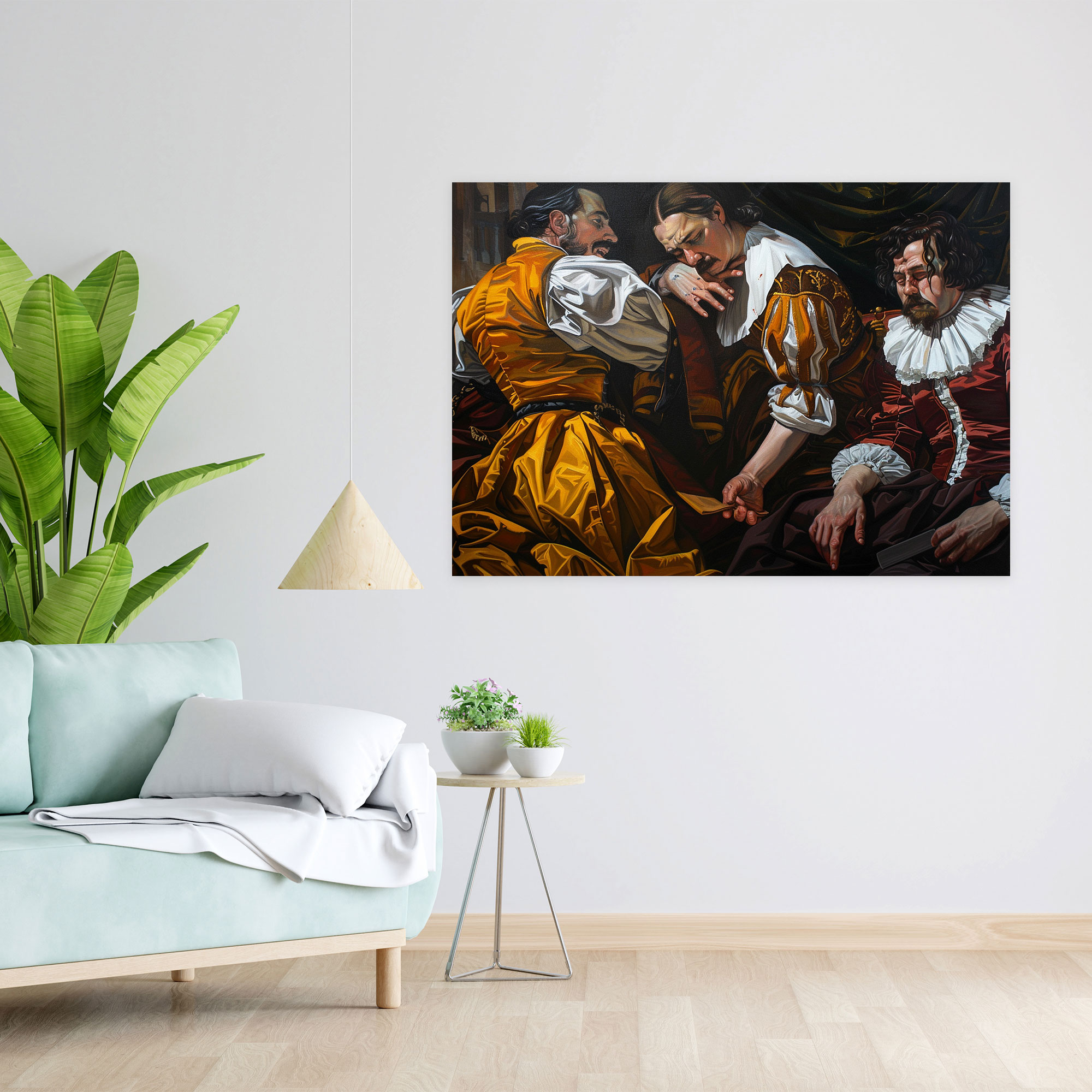 Caravaggio Style Wall Decoration - Caravaggio, Wall Decoration, Canvas Print, Home Decoration