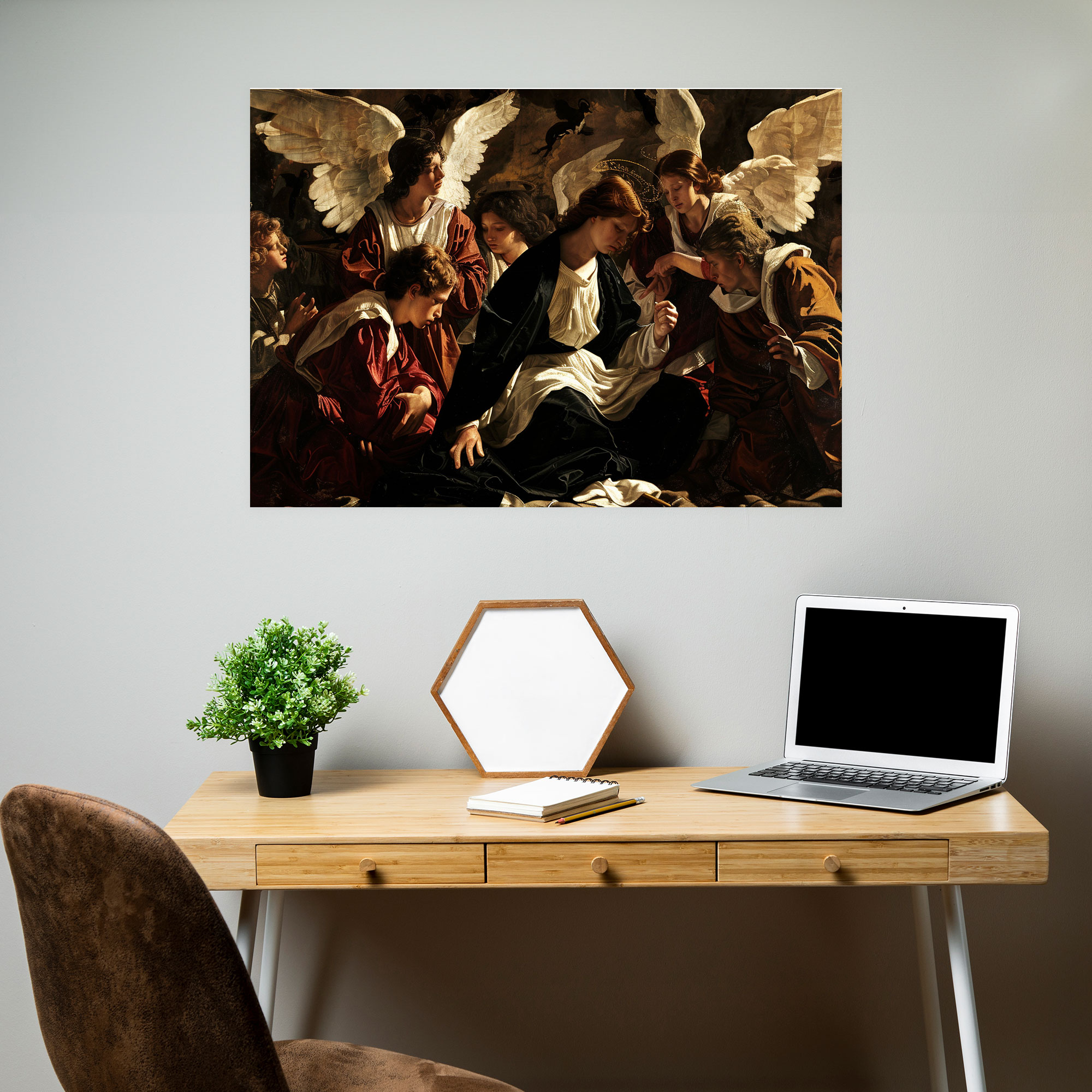 Caravaggio Tarzı Kanvas Tablo - Duvar Dekorasyonu ve Kanvas Sanatı için