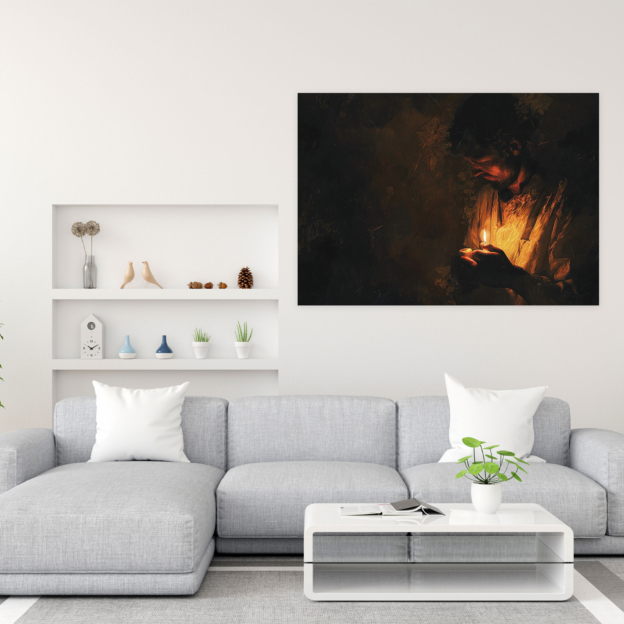Caravaggio Tarzı Kanvas Tablo - Ev Dekorasyonu Duvar Dekorasyonu