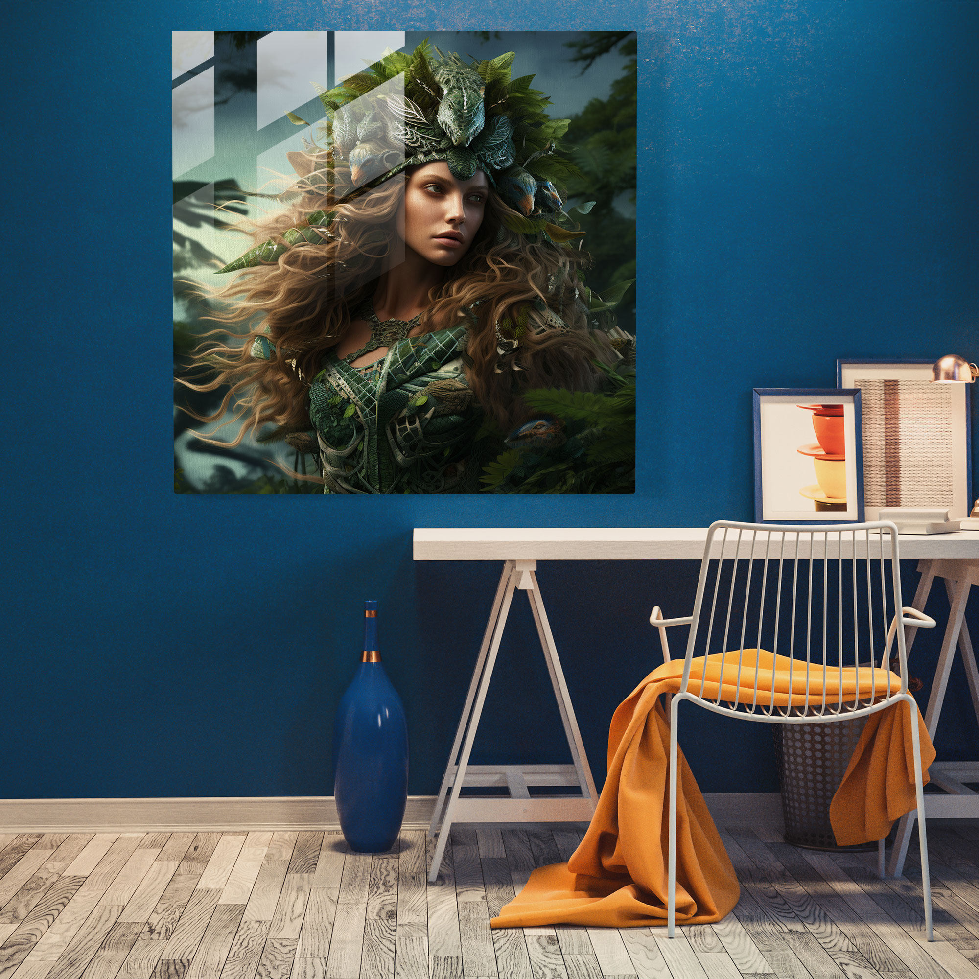 Amazon Women Digital Art Print - Amazon Women, Surreal, Queen, Glass Wall Art