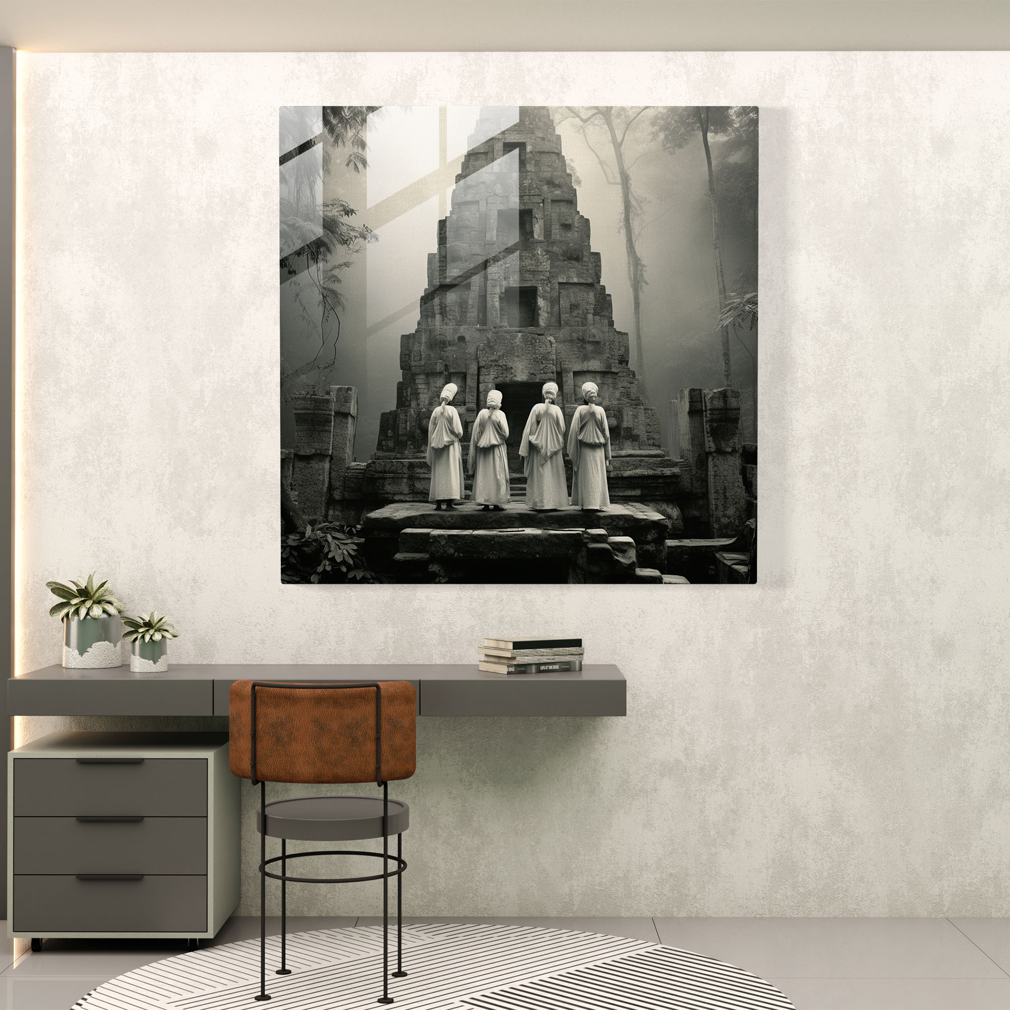 Ancient Guardians Glass Print - Amazon Women, Glass Print, Home Decoration, Amazon Women