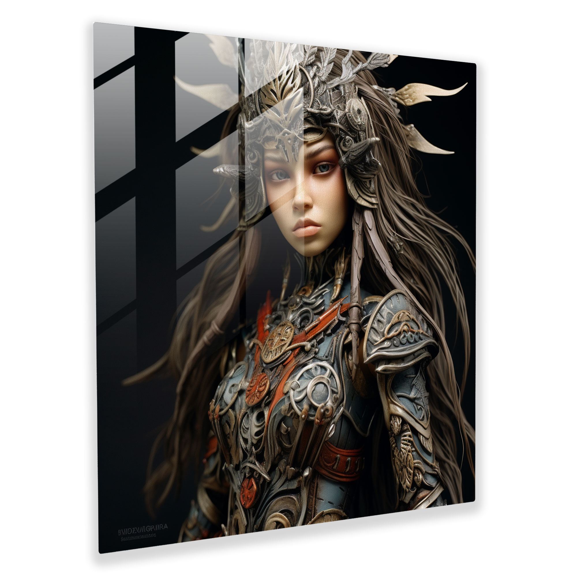 The Battle-Ready Amazon Glass Print - Amazon Women, Home Decoration, Craftsmanship, Wall Decoration