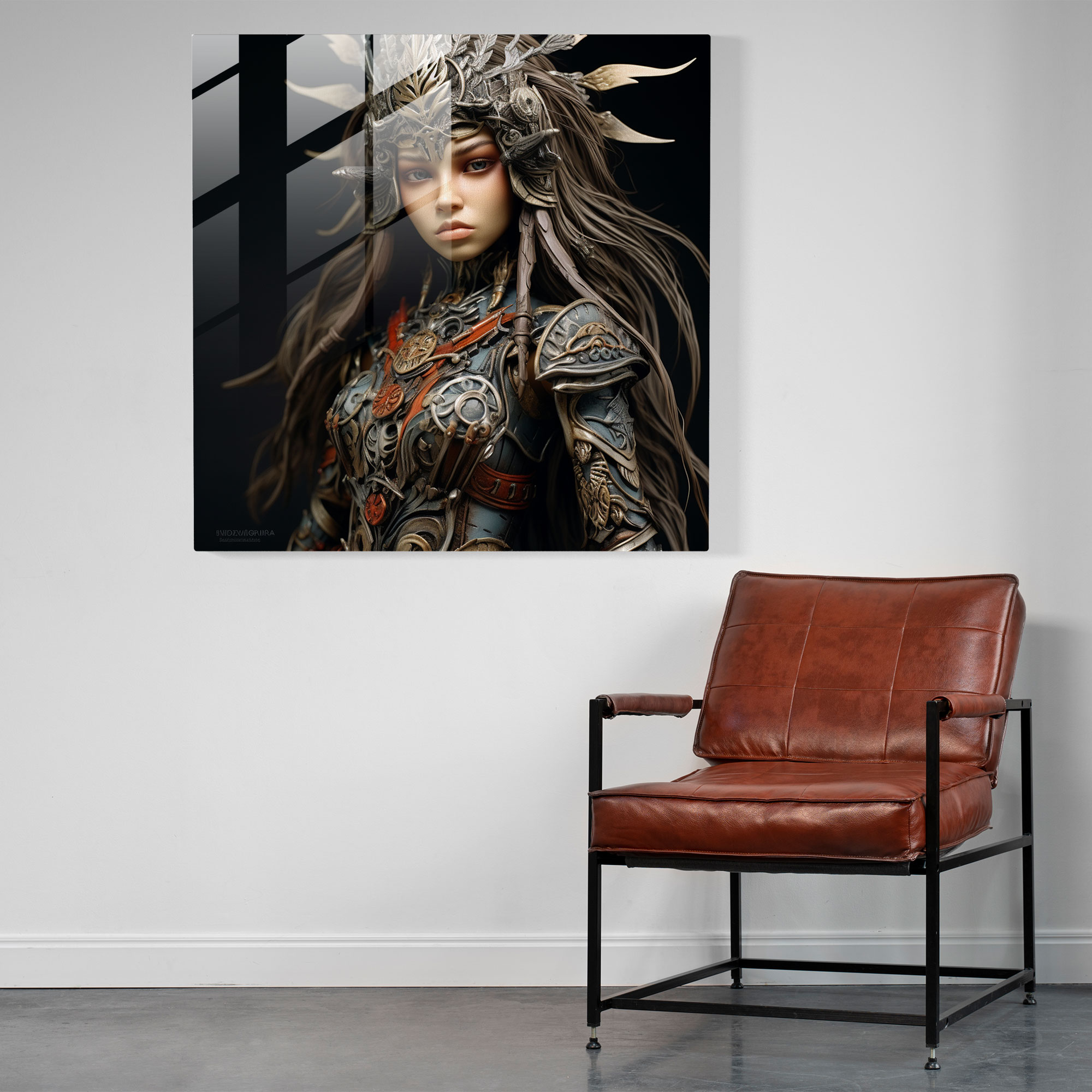 The Battle-Ready Amazon Glass Print - Amazon Women, Home Decoration, Craftsmanship, Wall Decoration
