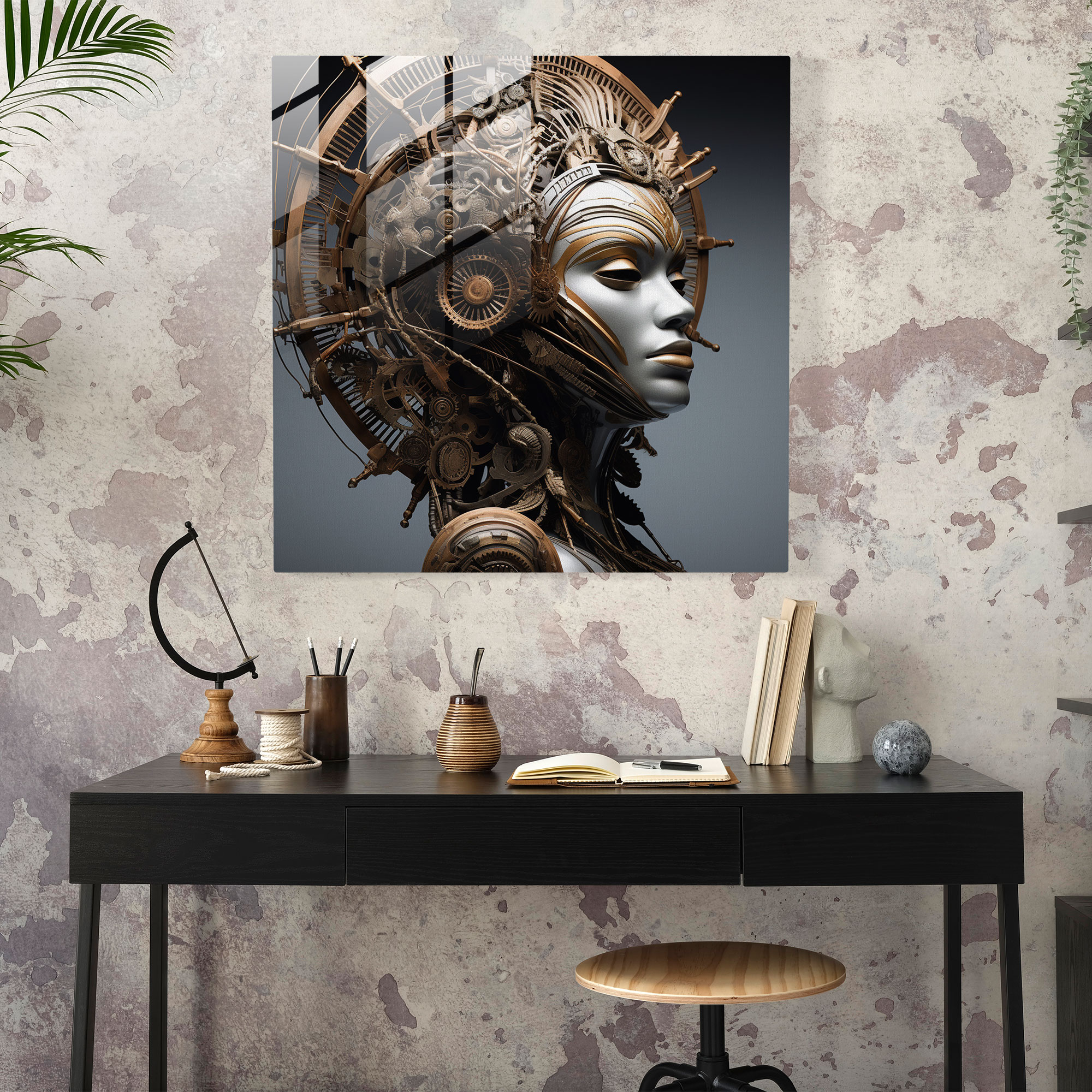 The Essence Of Amazon Women Glass Print - Amazon Women, Energy, Abstract Sculpture, Modern Art