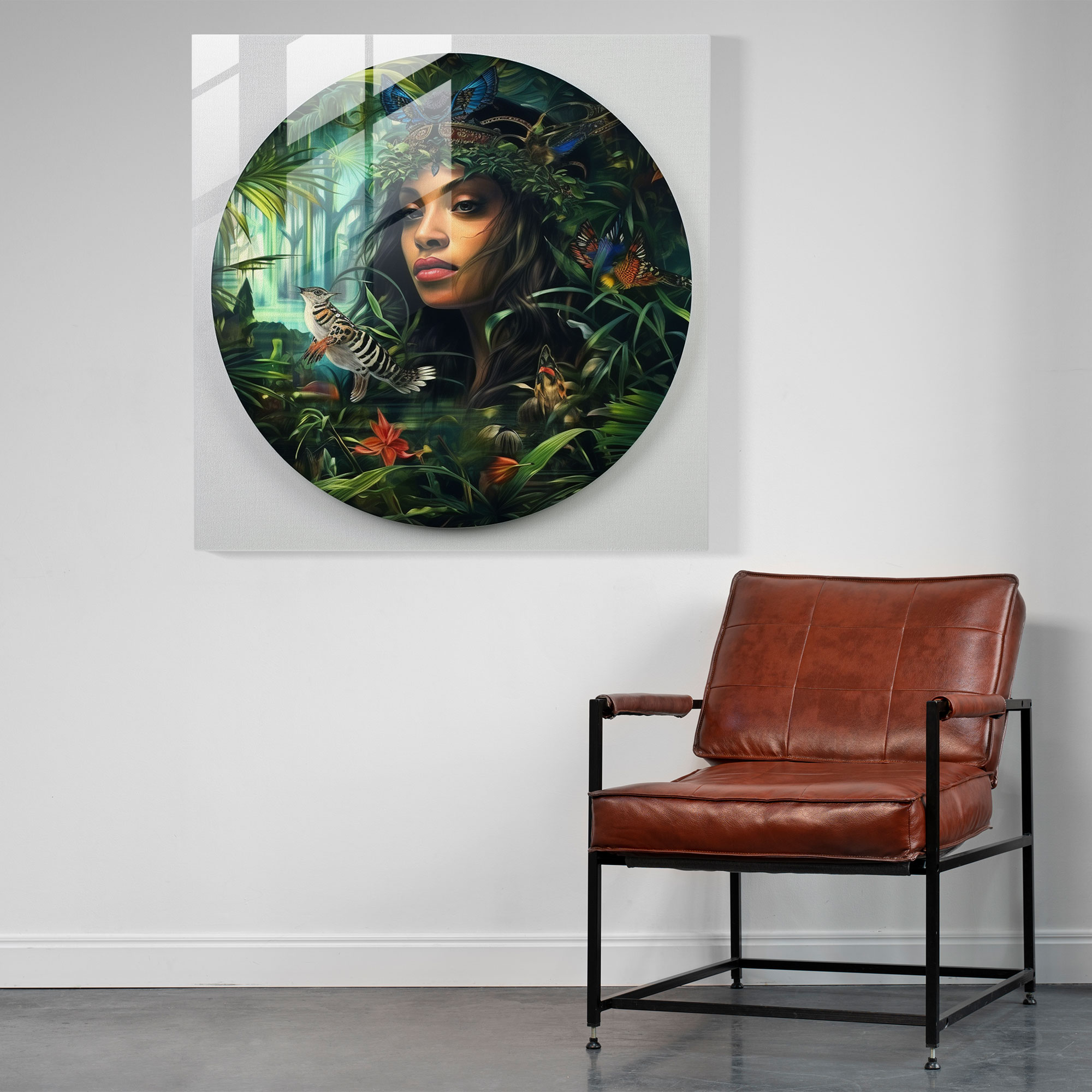 Wild Beauty Of The Amazon Glass Print - Amazon Women, Glass Art, Tropical Rainforest, Modern Art