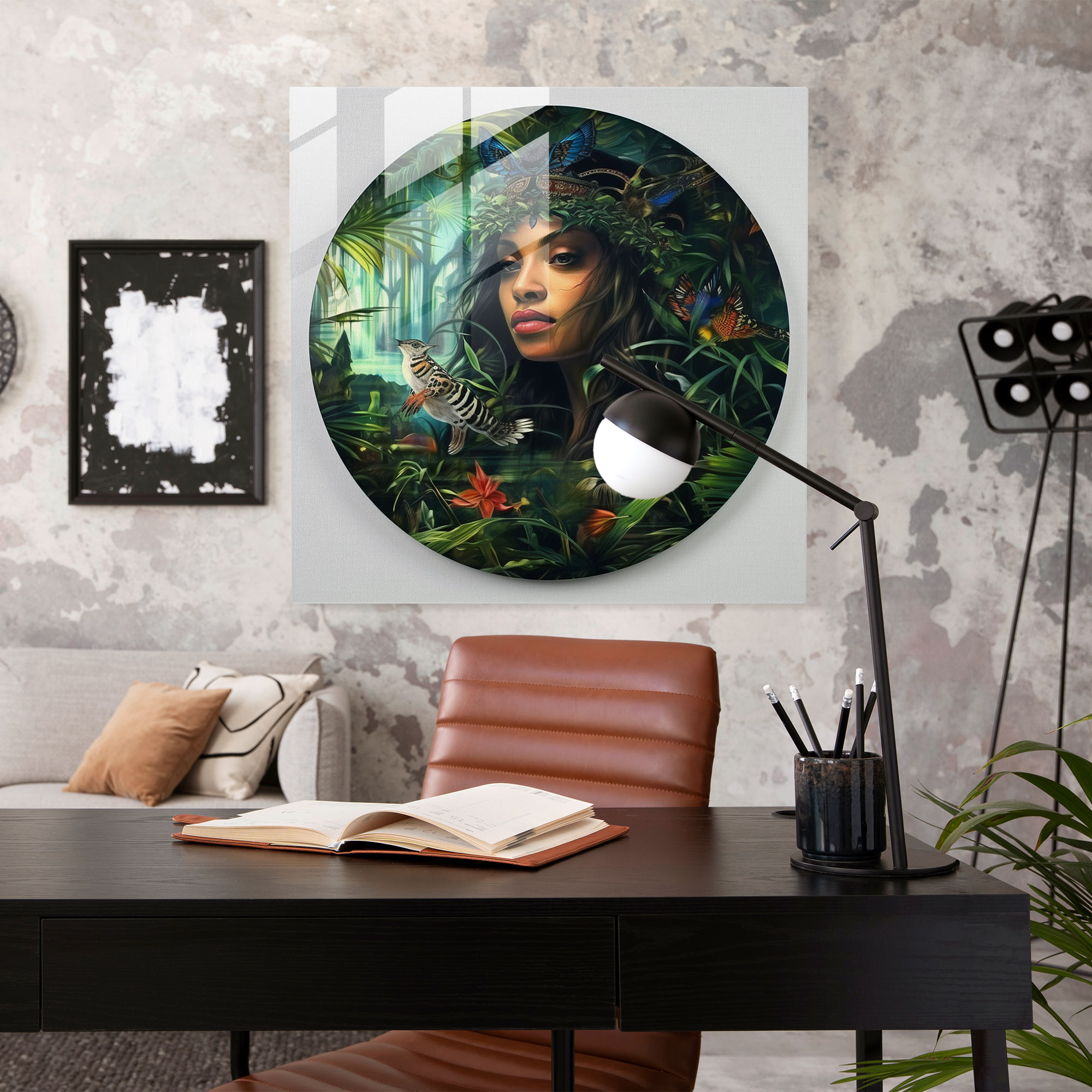 Wild Beauty Of The Amazon Glass Print - Amazon Women, Glass Art, Tropical Rainforest, Modern Art