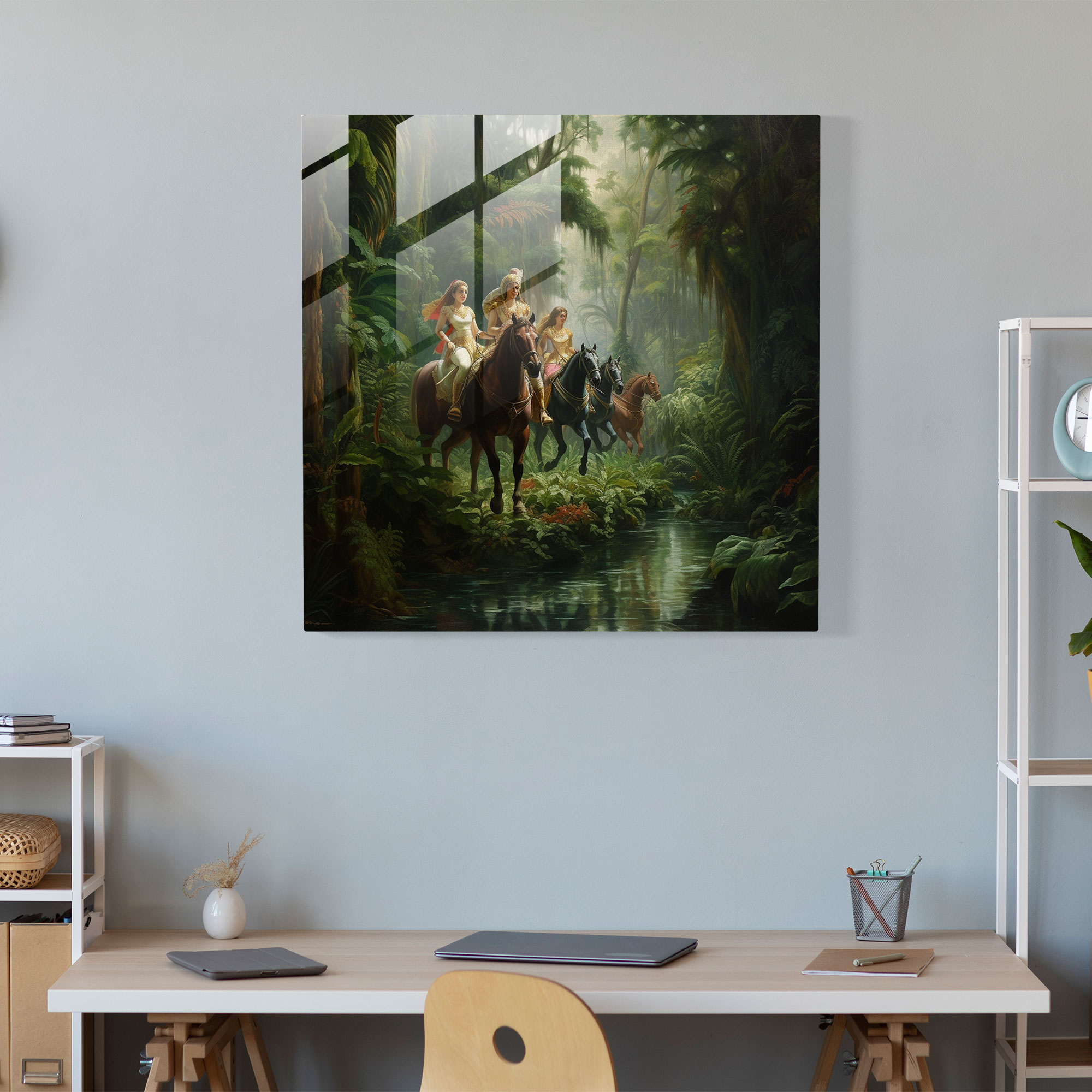 Amazon Kadınlar Cam Tablosu - Modern Sanat Ev Dekorasyonu