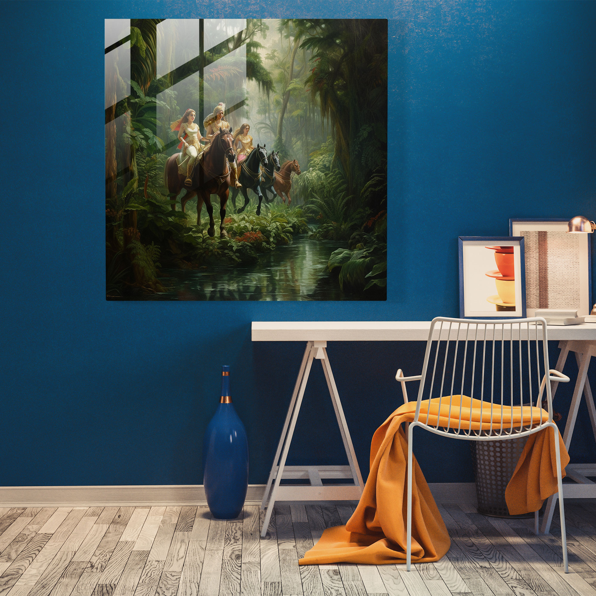 Amazon Kadınlar Cam Tablosu - Modern Sanat Ev Dekorasyonu