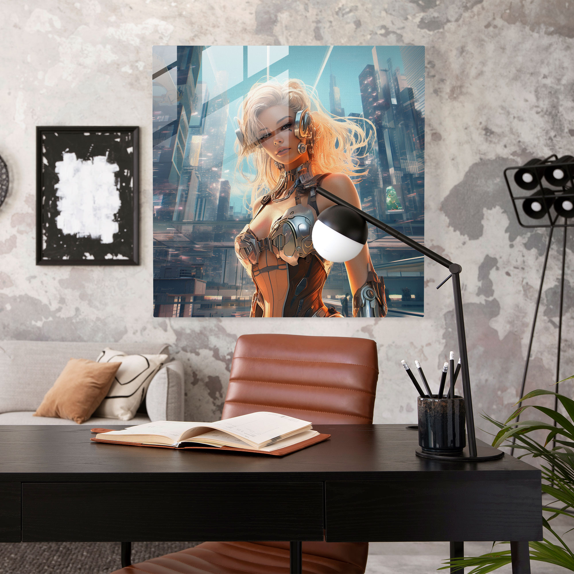 Amazon Kadınlar Cam Tablo - Ev Dekorasyonu Modern Sanat