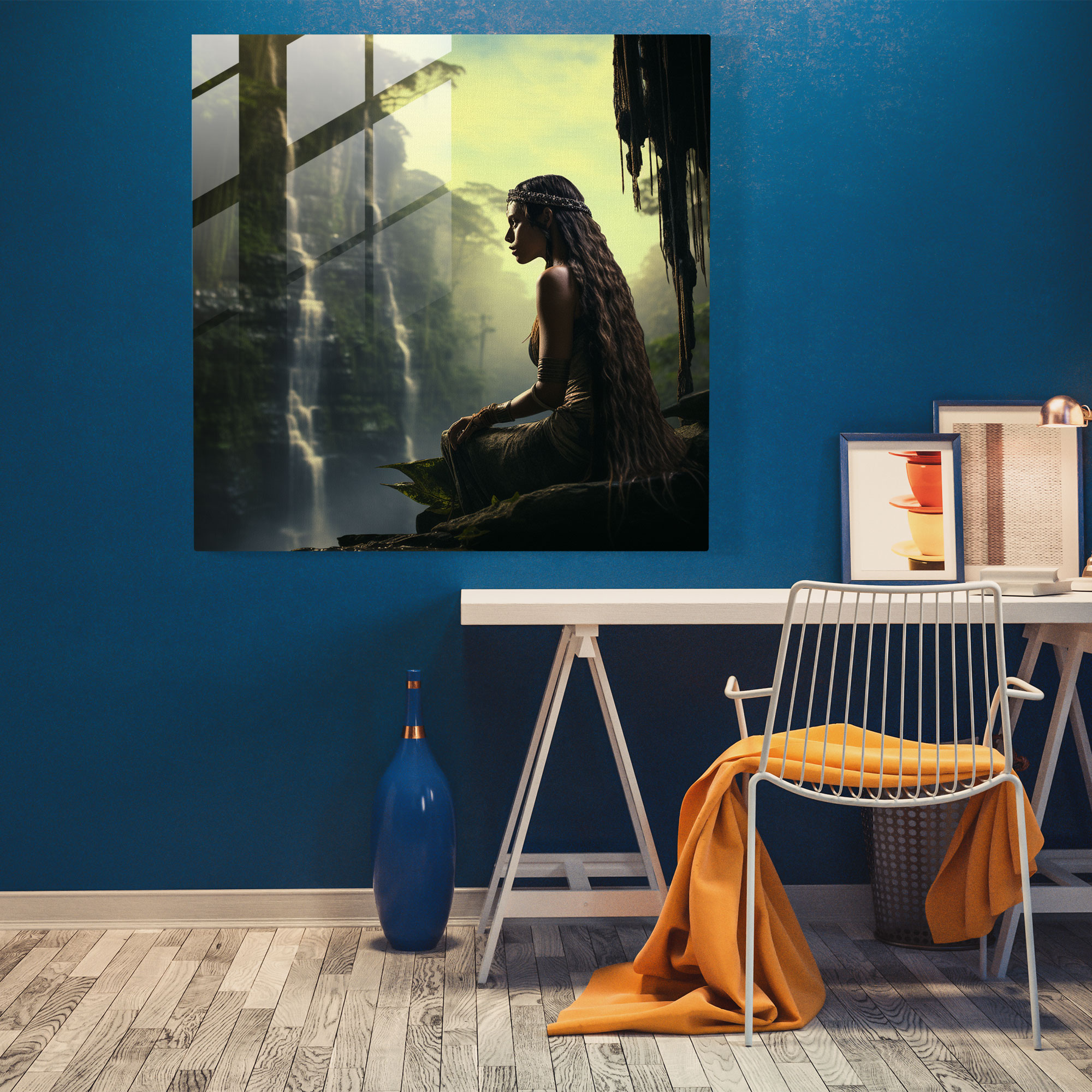 Amazon Kadınları Cam Tablo - Amazon Kadınları Cam Tablo Cam Sanatı Huzurlu Fotoğraf