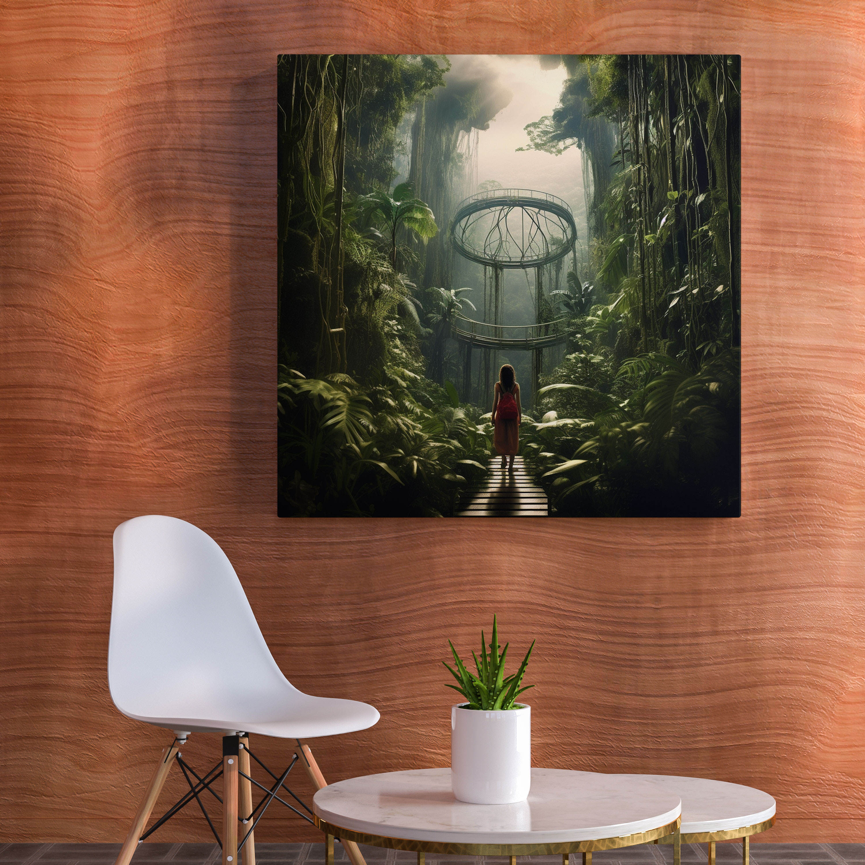 Amazon Women Wall Decoration - Amazon Women, Lush Rainforest, Canvas, Natural Habitat