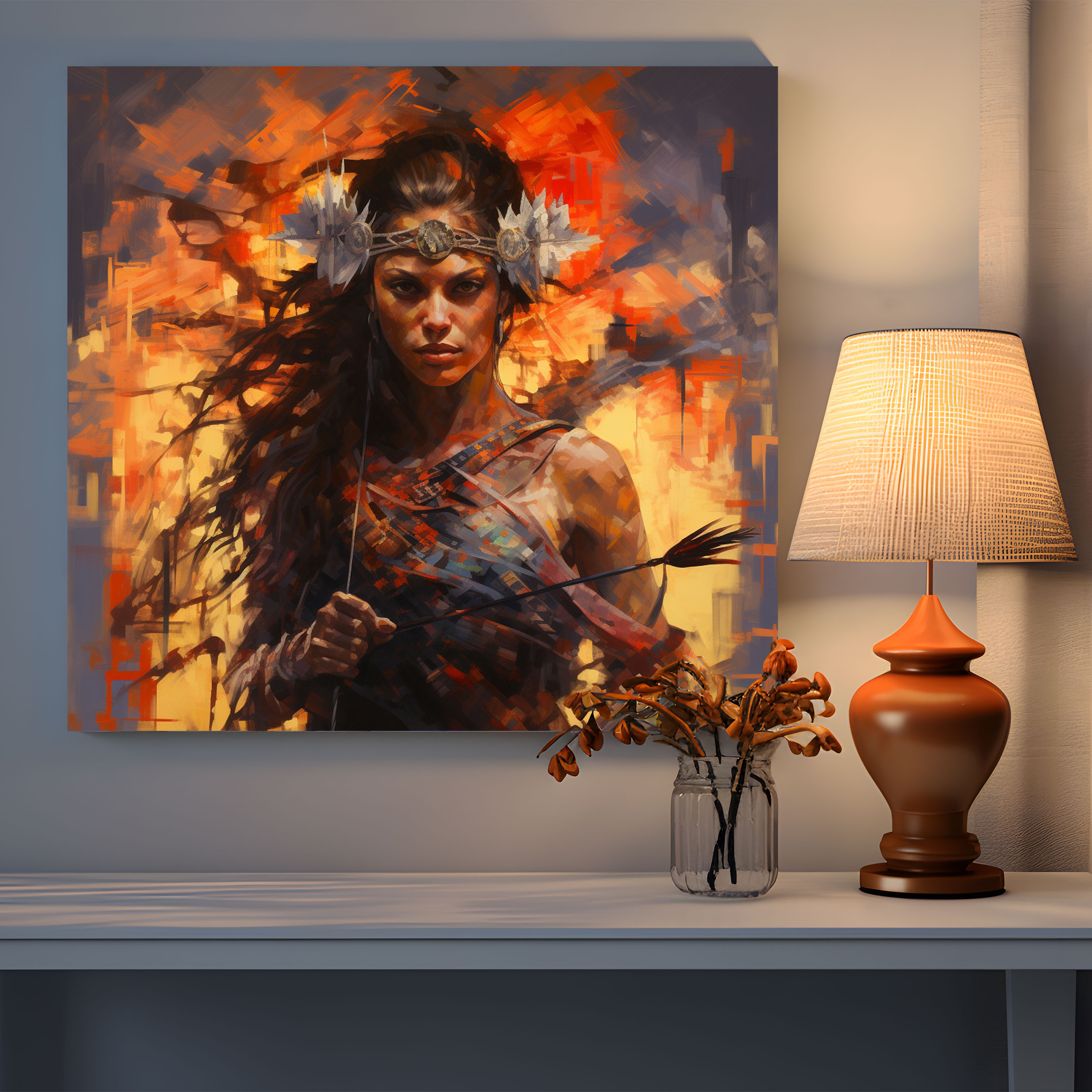 Fierce Amazon Women Wall Art - Amazon Women, Wall Art, Wall Decoration, Home Decoration