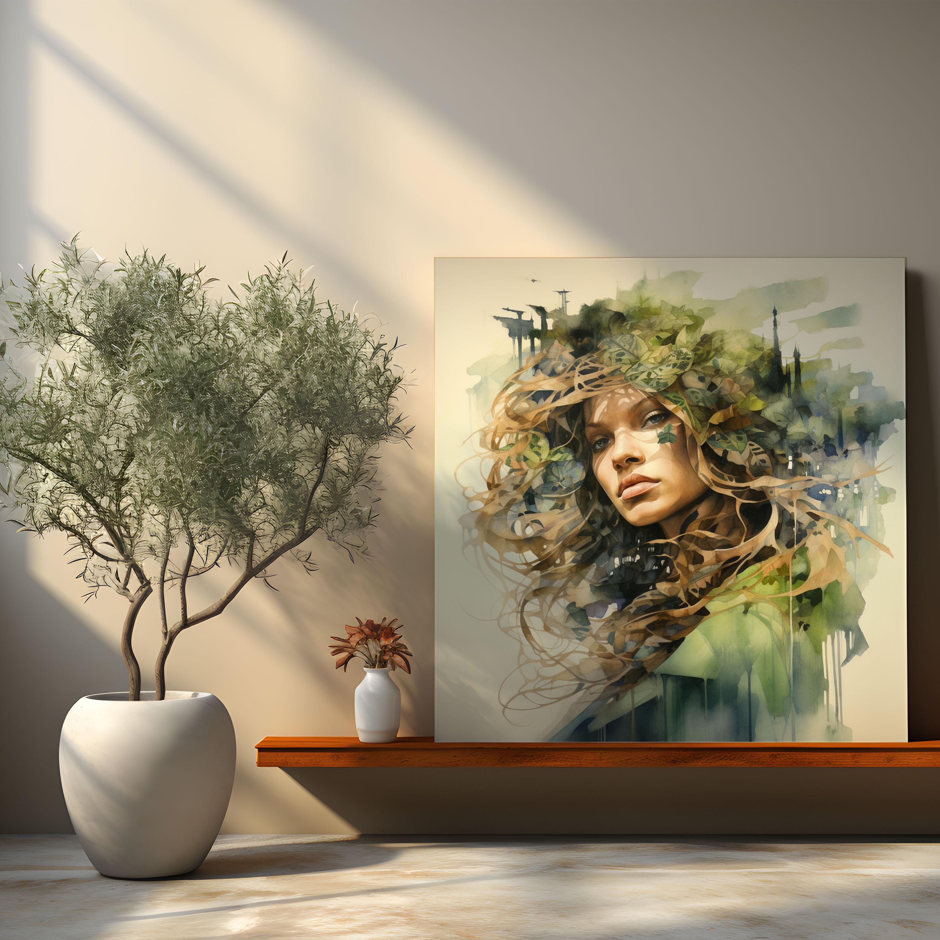 Ethereal Amazon Women Canvas Print - Amazon Women, Watercolor, Canvas, Ethereal Woman