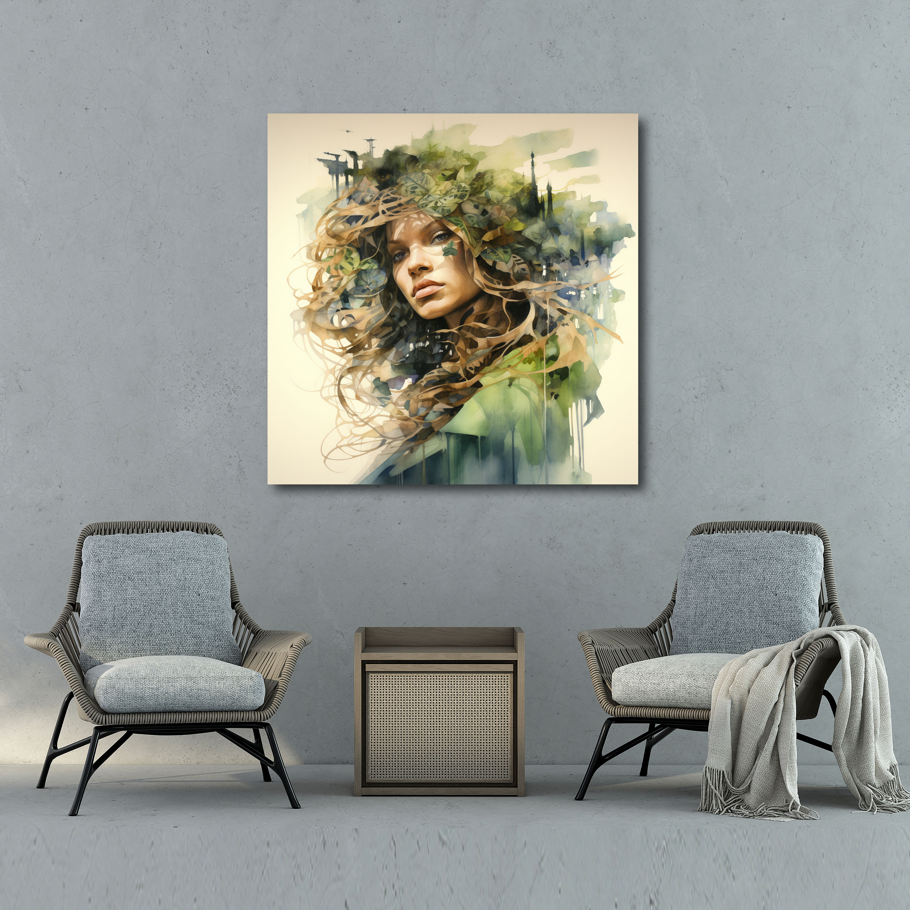 Ethereal Amazon Women Canvas Print - Amazon Women, Watercolor, Canvas, Ethereal Woman