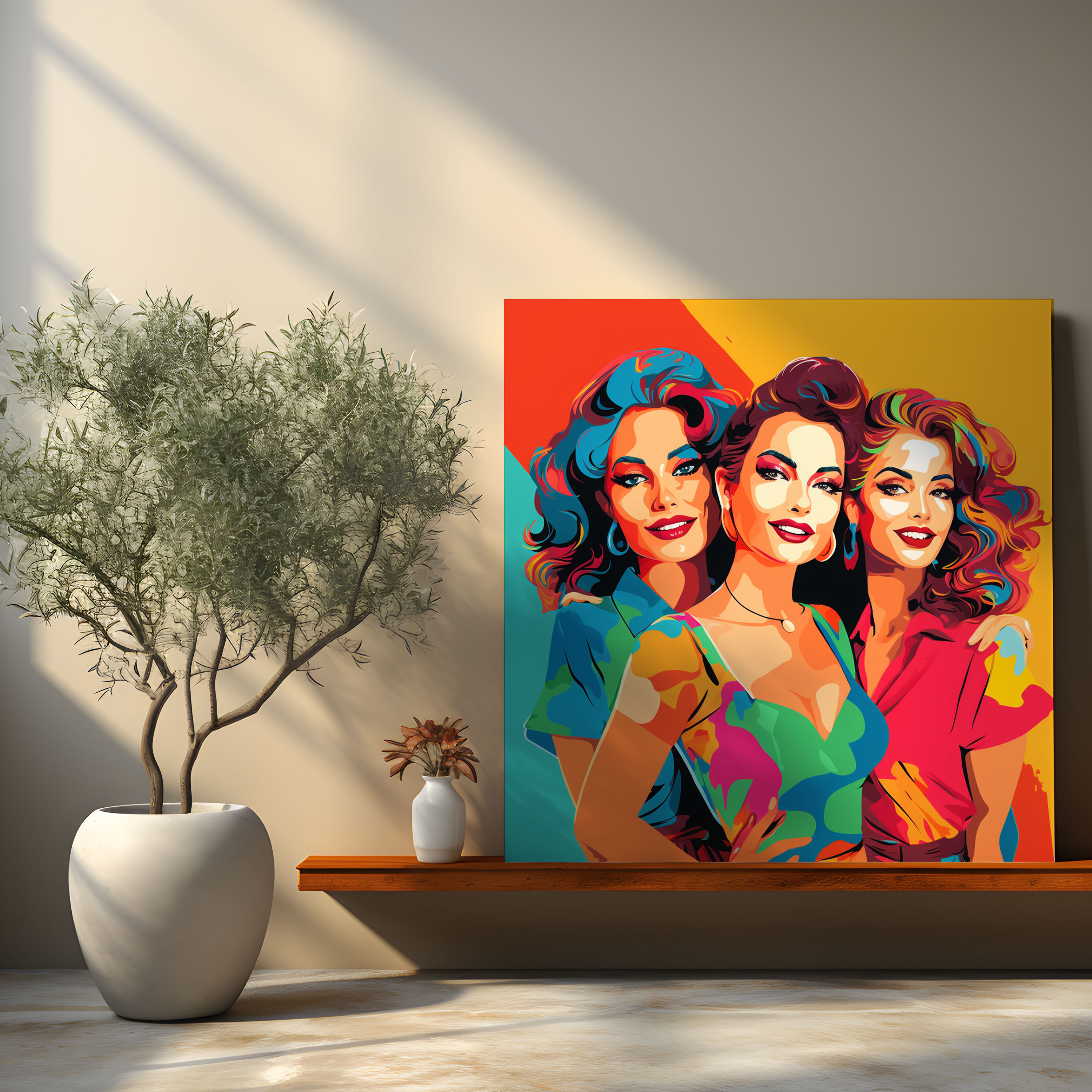 Cheerful Amazon Women Wall Decoration - Amazon Women, Wall Decoration, Amazon Women, Canvas Wall Art