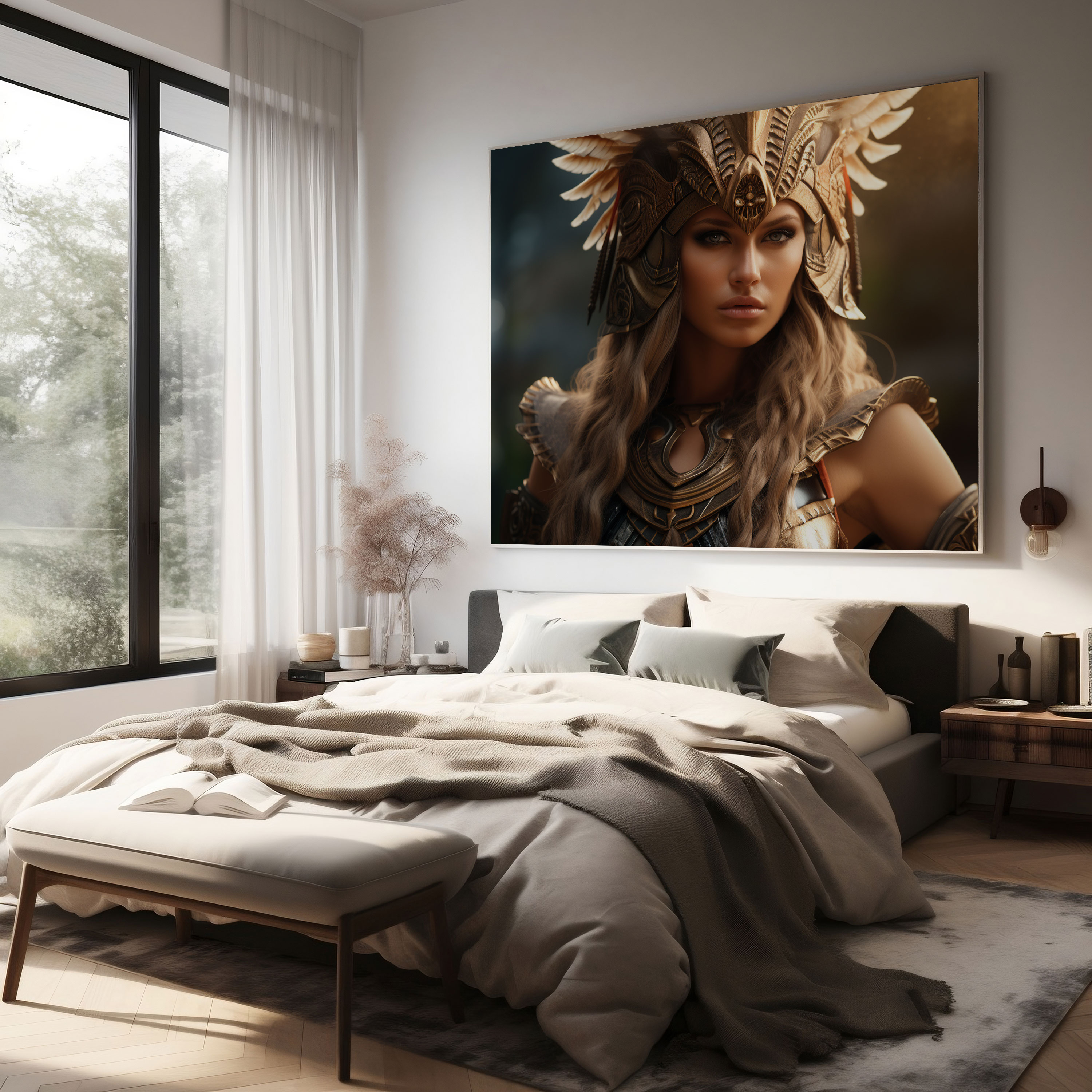 Güçlü Amazon Kadınları Kanvas Tablo - Duvar Sanatı Zırh