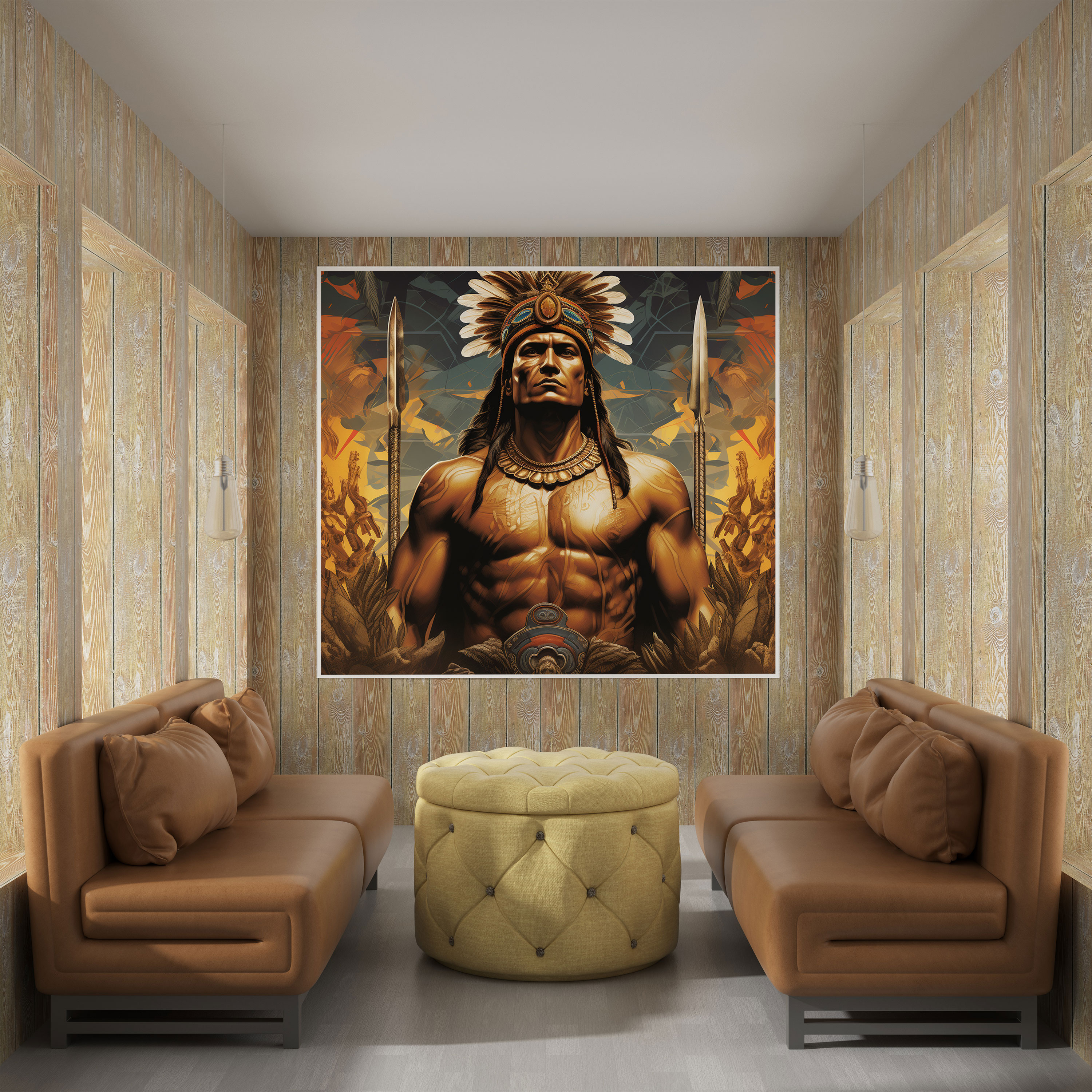 Vintage Amazon Women Wall Art - Amazon Women, Wall Decoration, Wall Art, Strong Warriors