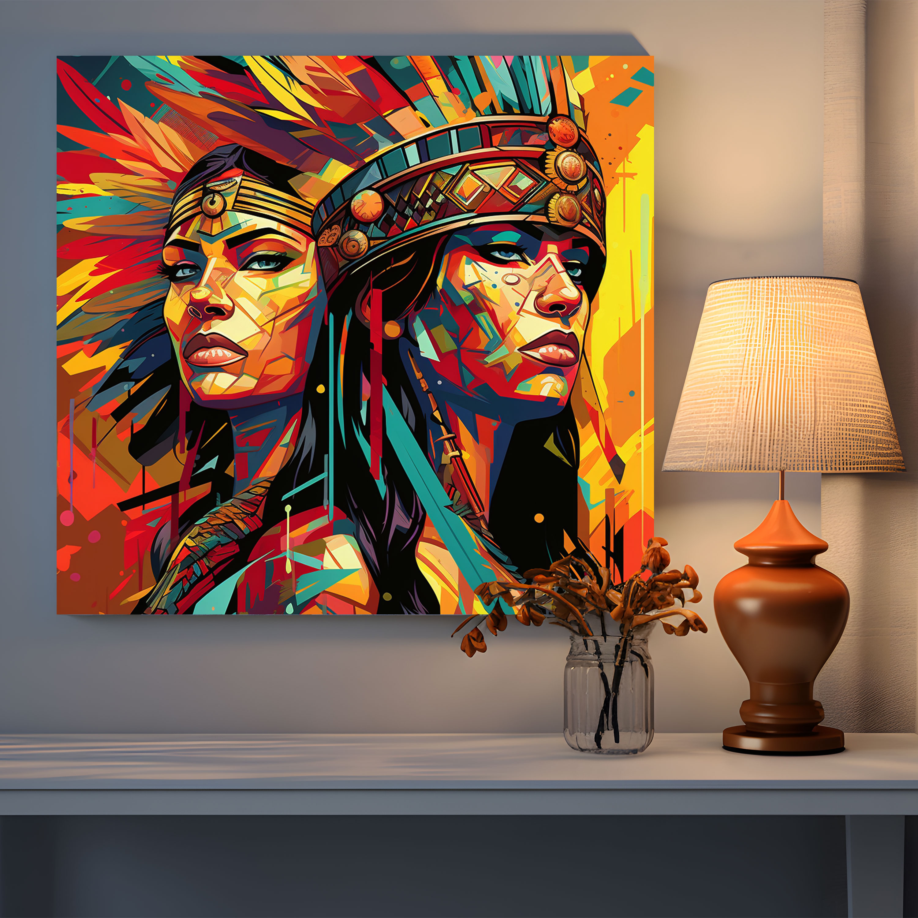 Pop Art Amazon Women Canvas Print - Amazon Women, Wall Art, Wall Decoration, Visually Striking