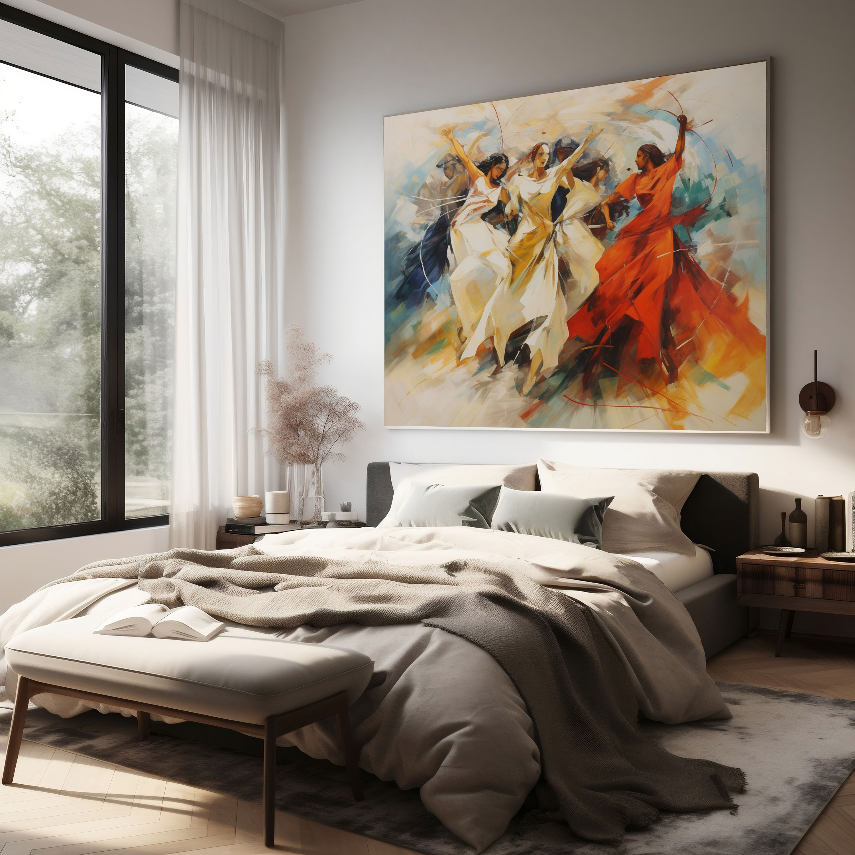 Amazon Women Canvas Print - Amazon Women, Bold Brushstrokes, Canvas Print, Abstract Expressionist Artwork