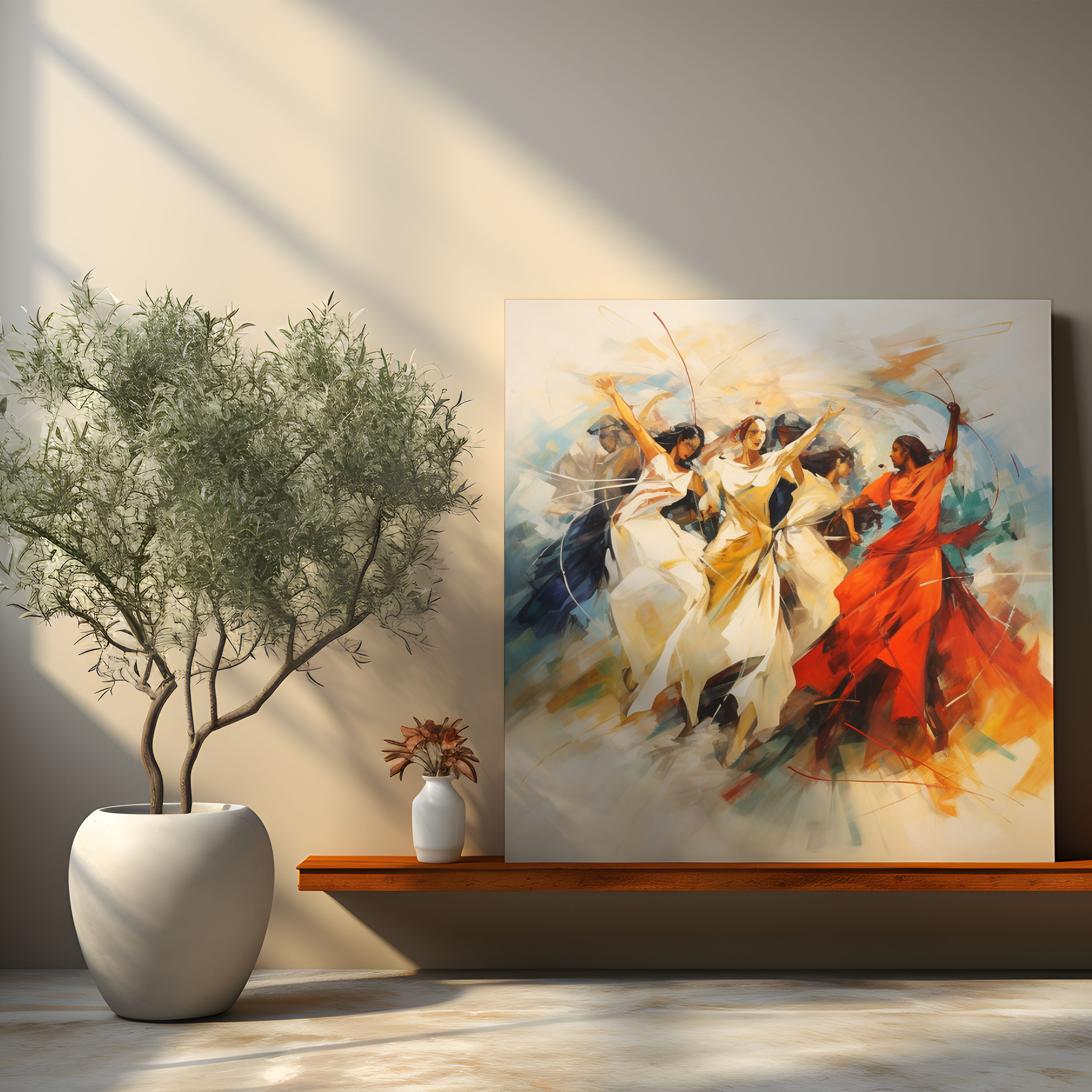 Amazon Women Canvas Print - Amazon Women, Bold Brushstrokes, Canvas Print, Abstract Expressionist Artwork
