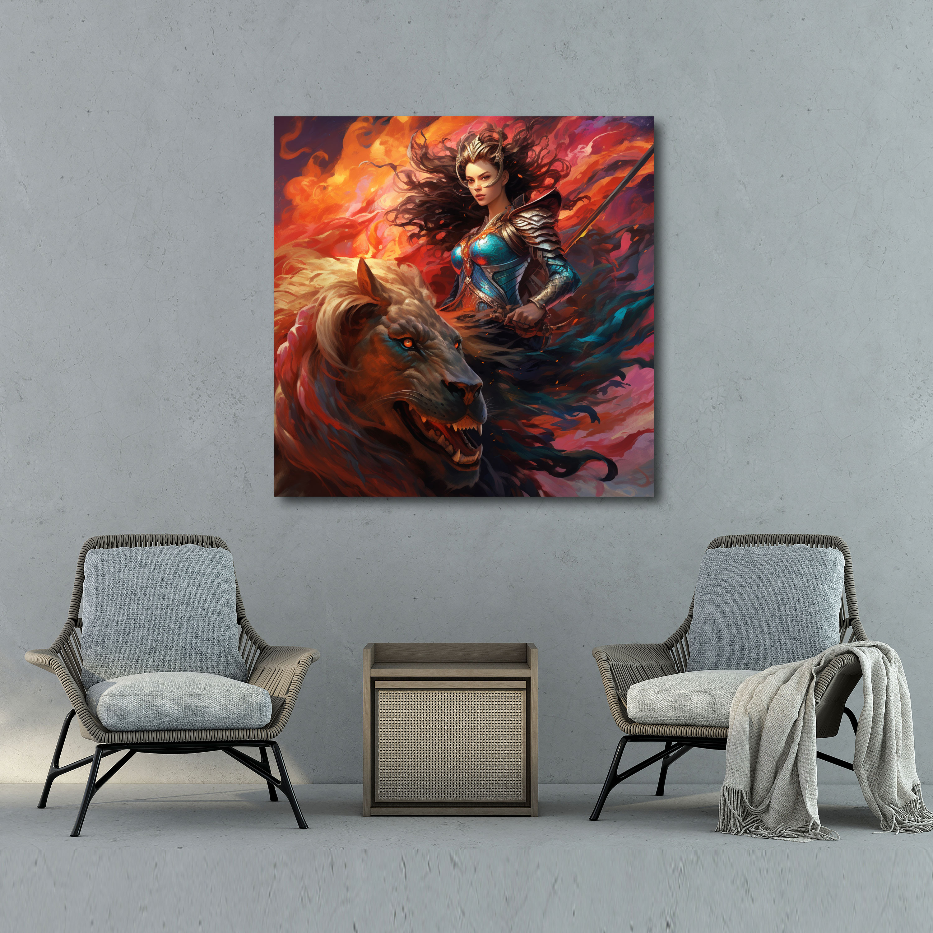 Amazon Women Canvas Print - Amazon Women, Warrior Queen, Wall Decoration, Amazon Women