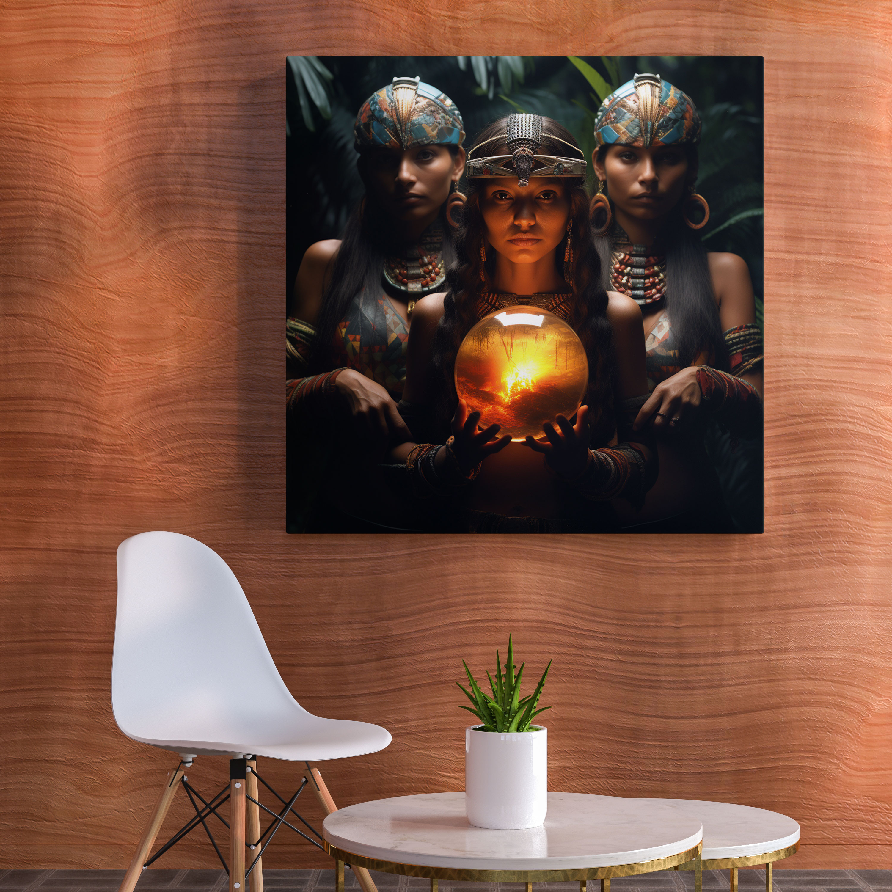 Amazon Women Canvas Print - Amazon Women, Sacred Orbs, Home Decoration, Power