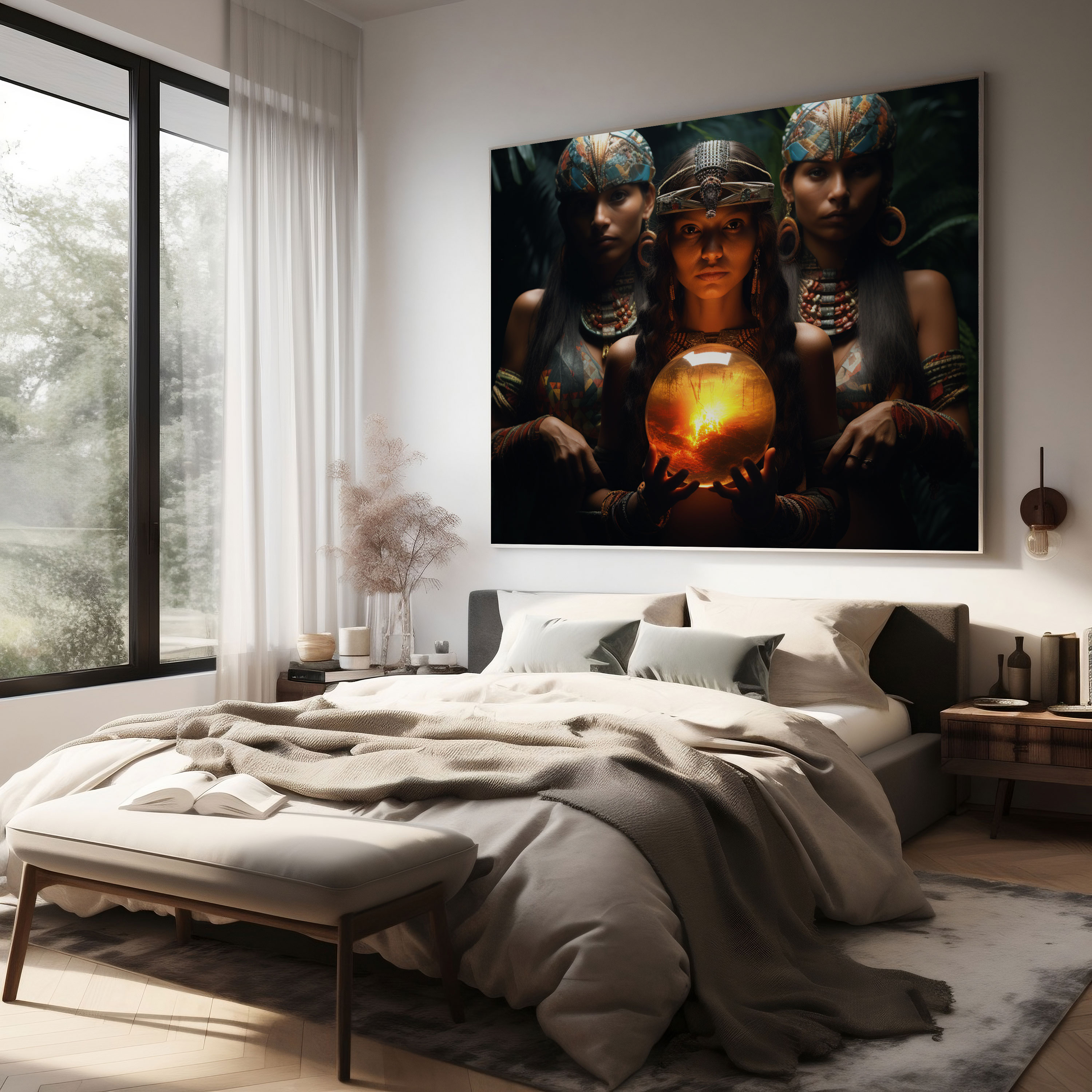Amazon Women Canvas Print - Amazon Women, Sacred Orbs, Home Decoration, Power